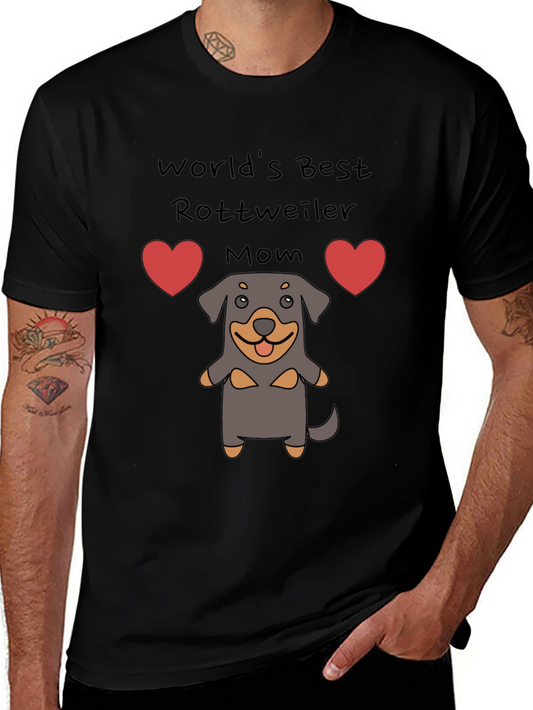 Rottweiler Mom T-Shirt - Worlds Best Dog Lover Tee