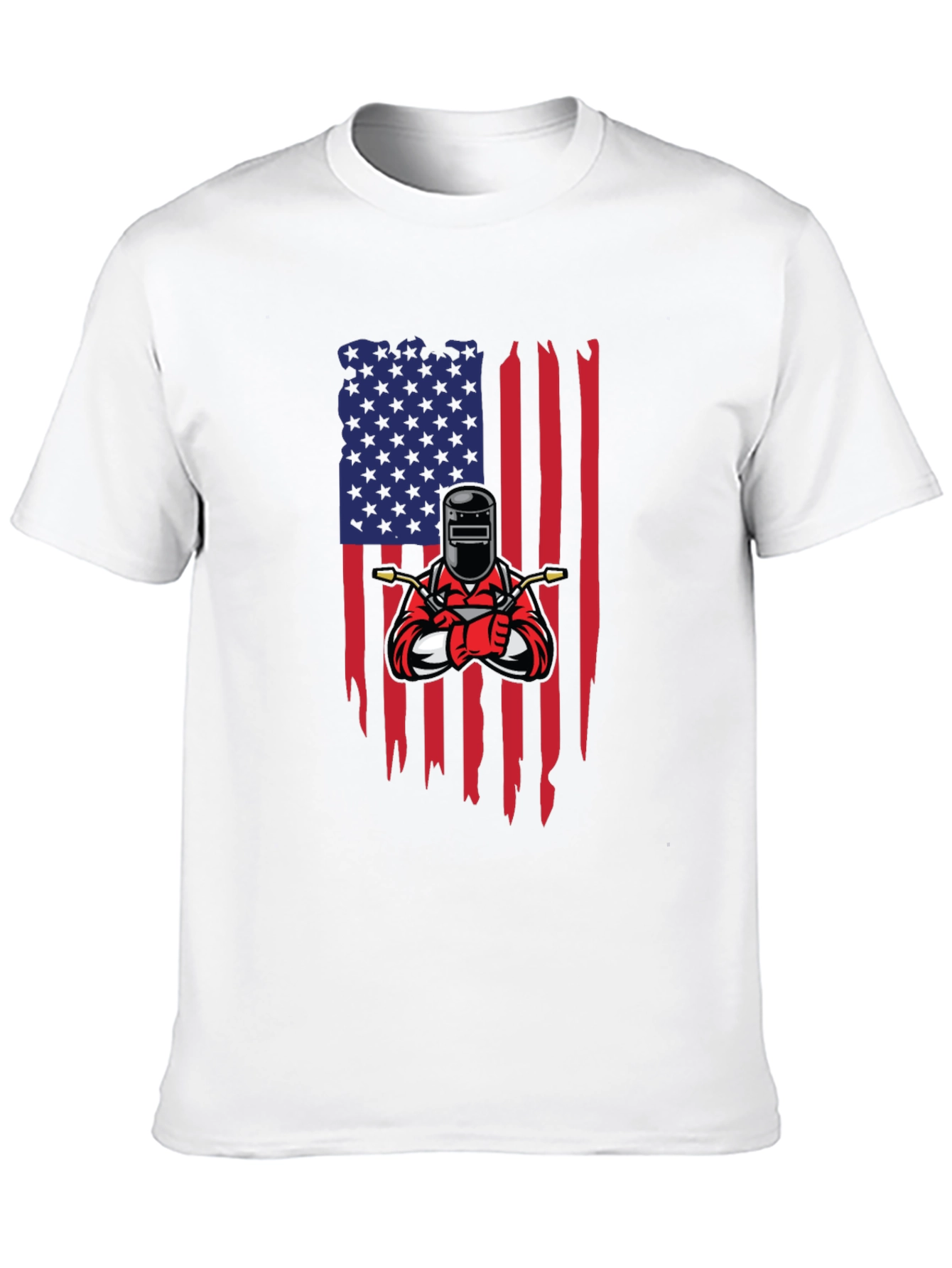 Welder USA Flag Graphic Black T-Shirt
