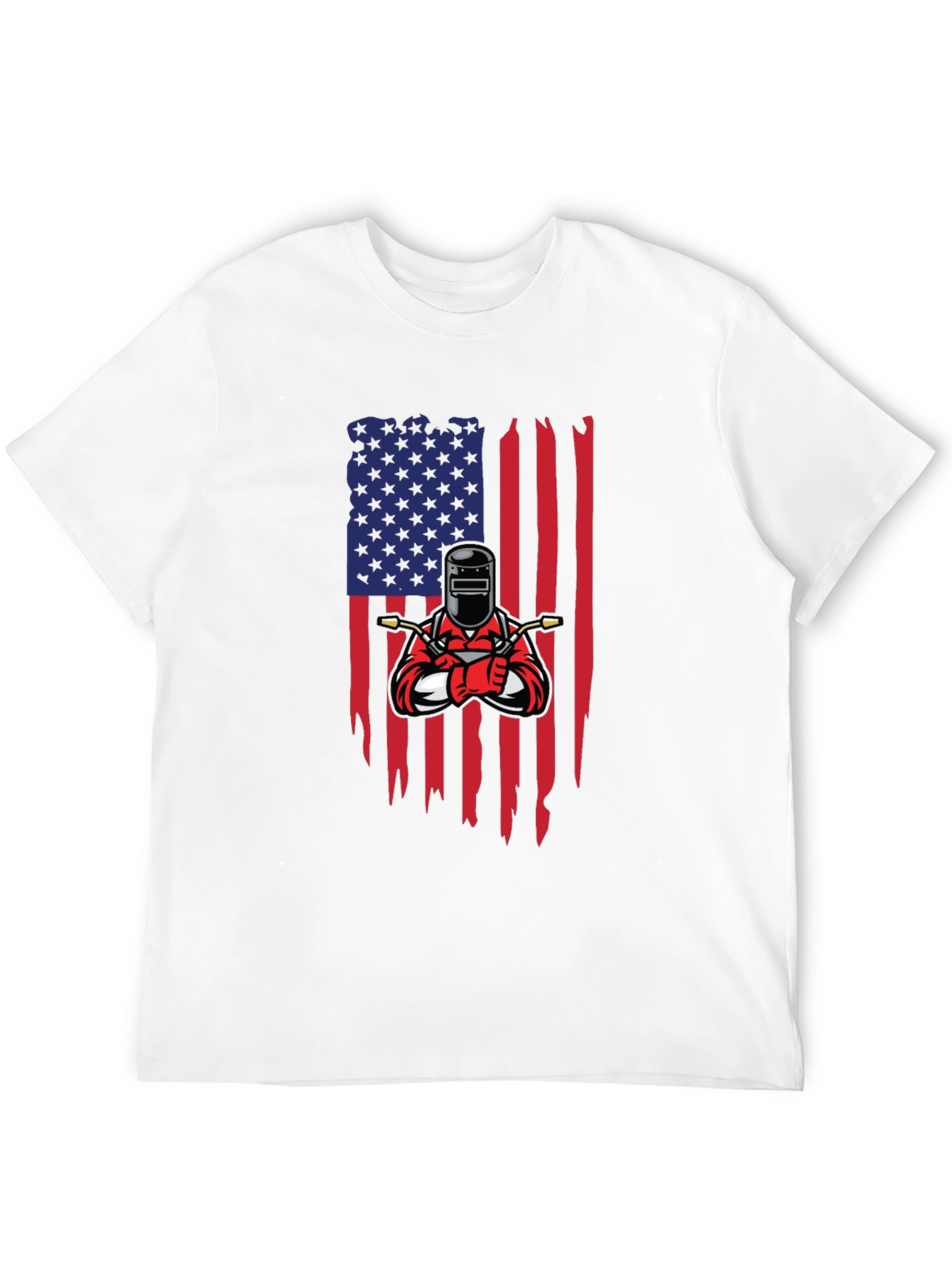 Welder USA Flag Graphic Black T-Shirt