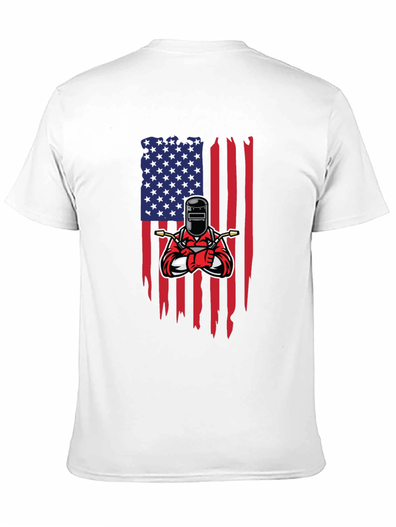 Welder USA Flag Graphic Black T-Shirt