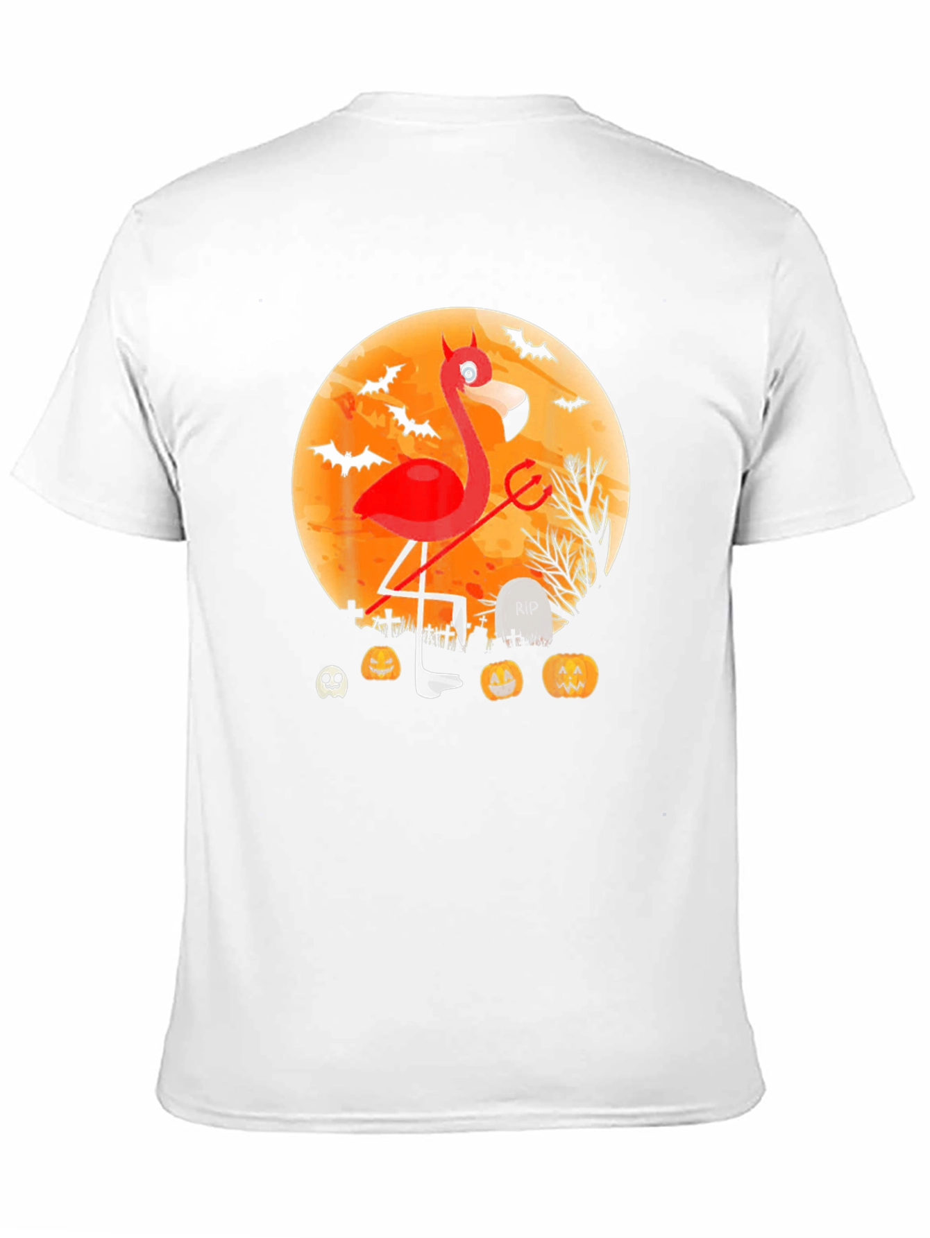 Halloween Devil Flamingo Graphic Tee