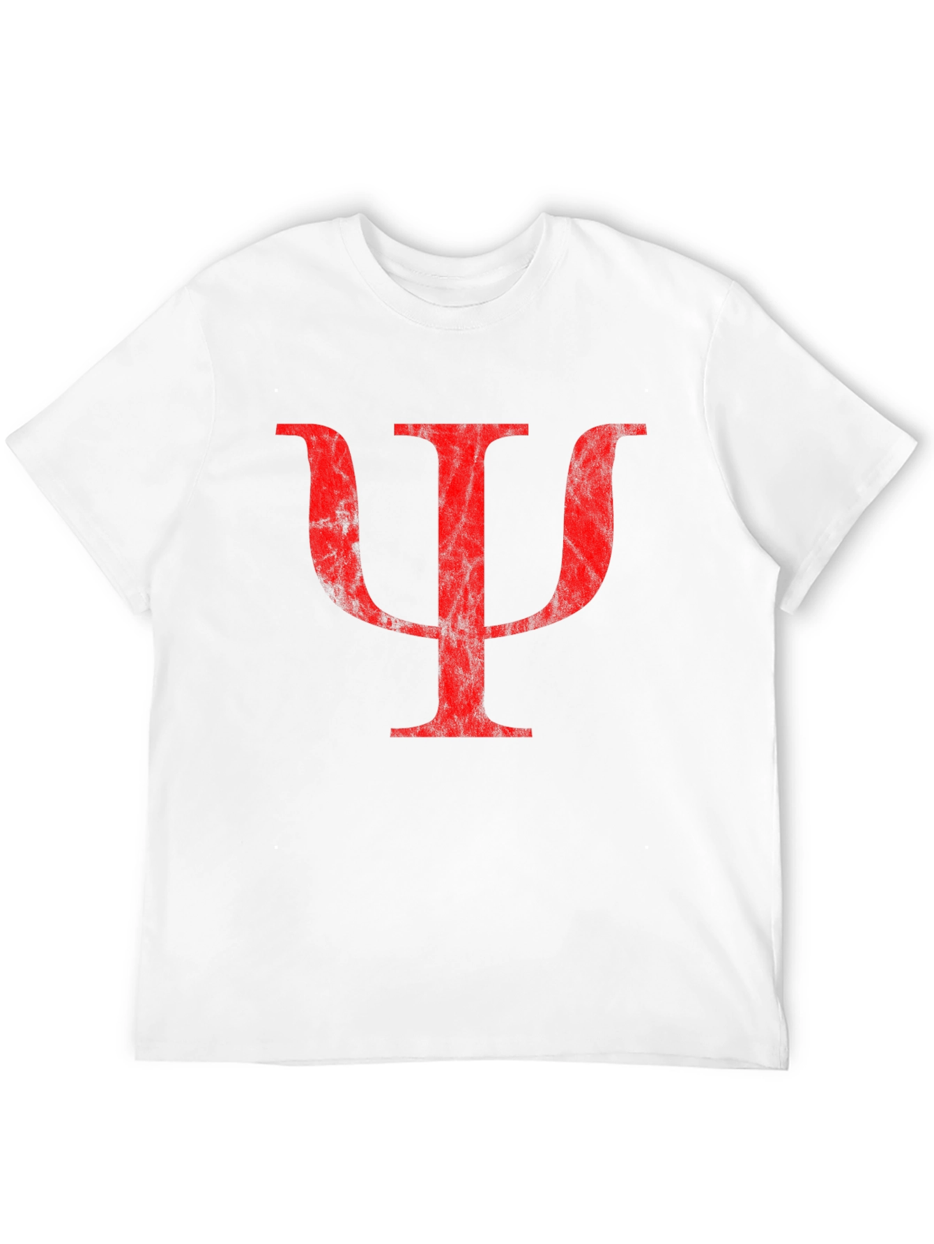 Red Psychology Symbol on Black T-Shirt