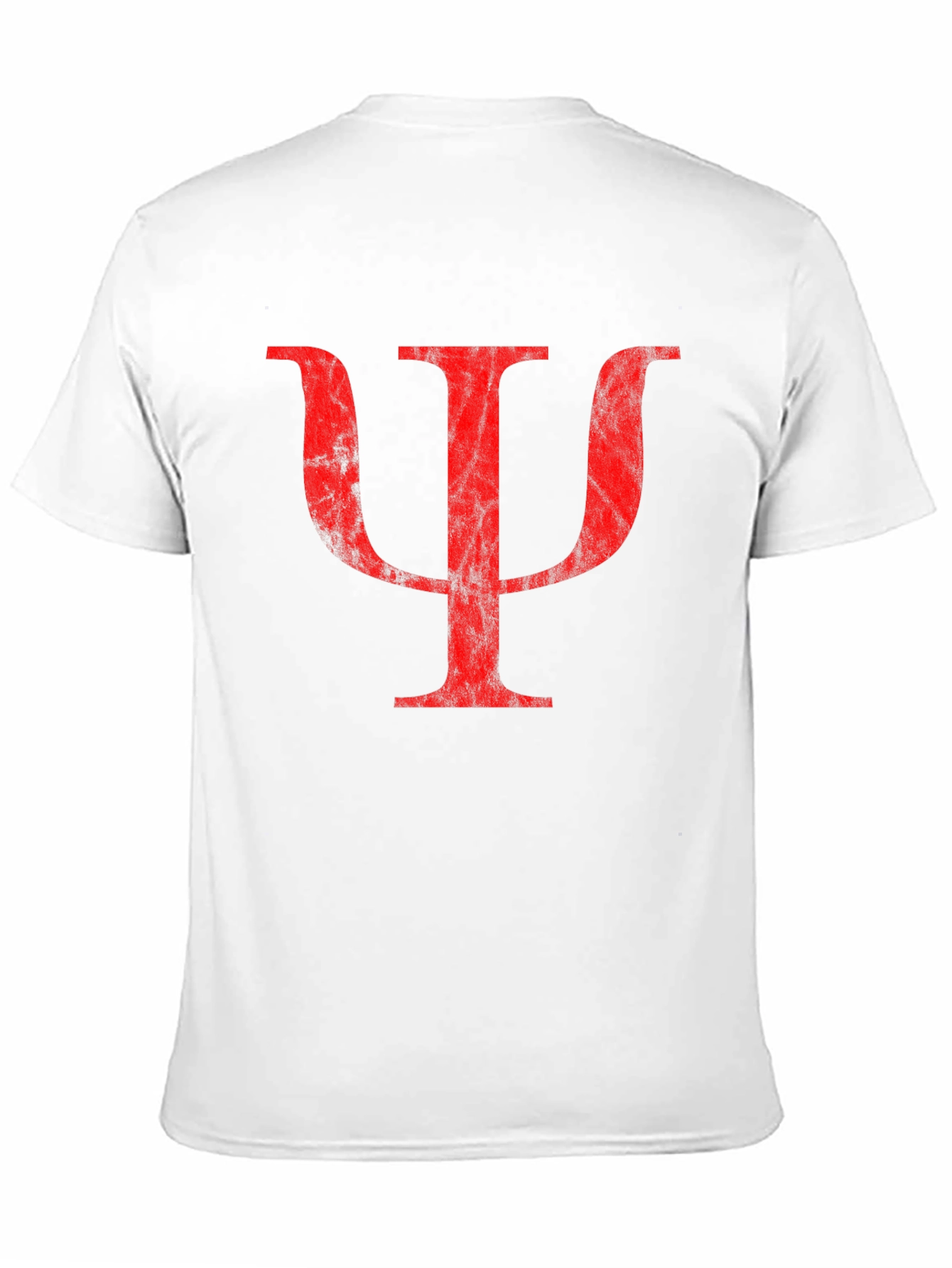 Red Psychology Symbol on Black T-Shirt