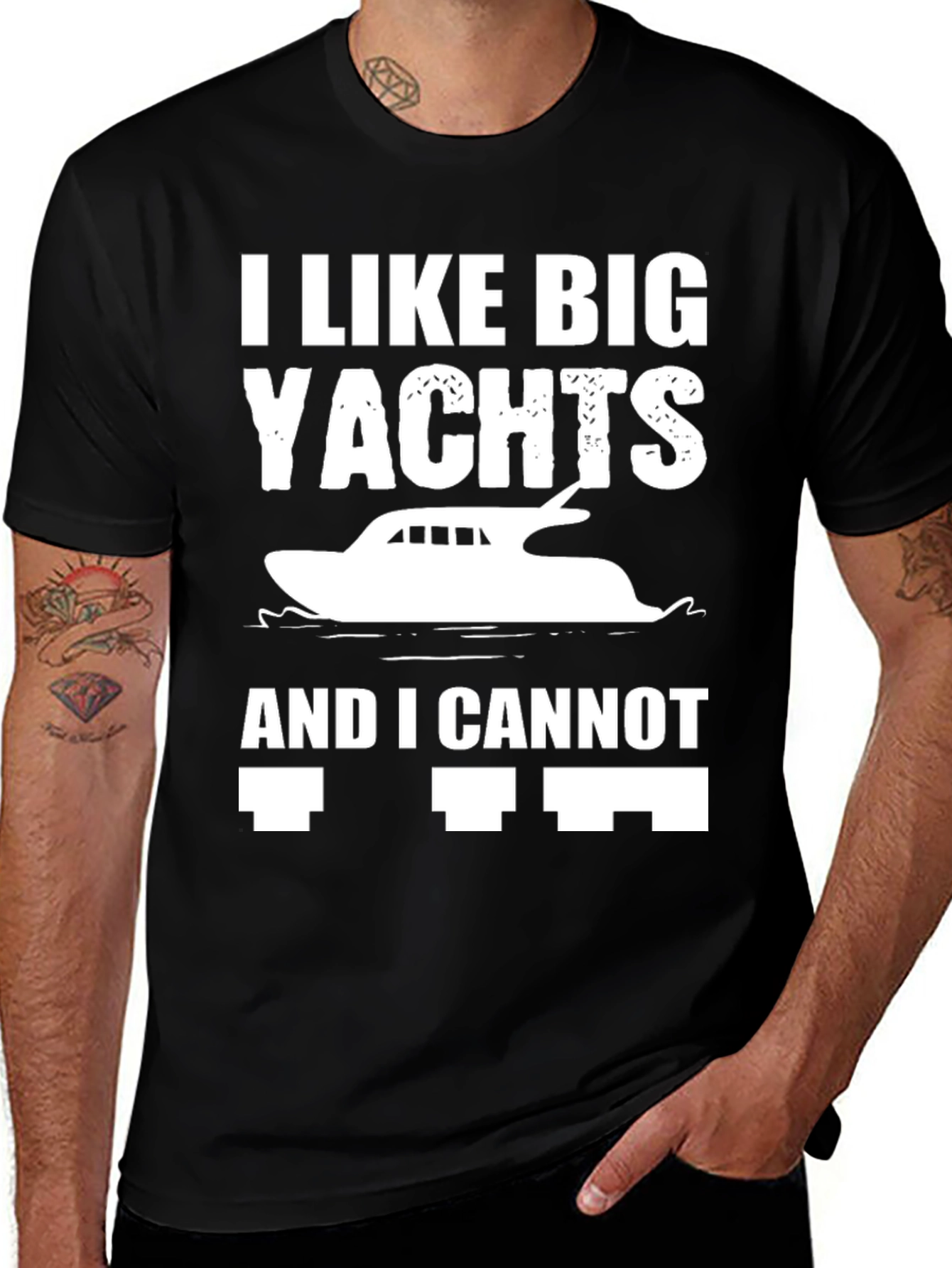 I Like Big Yachts Funny Graphic T-Shirt