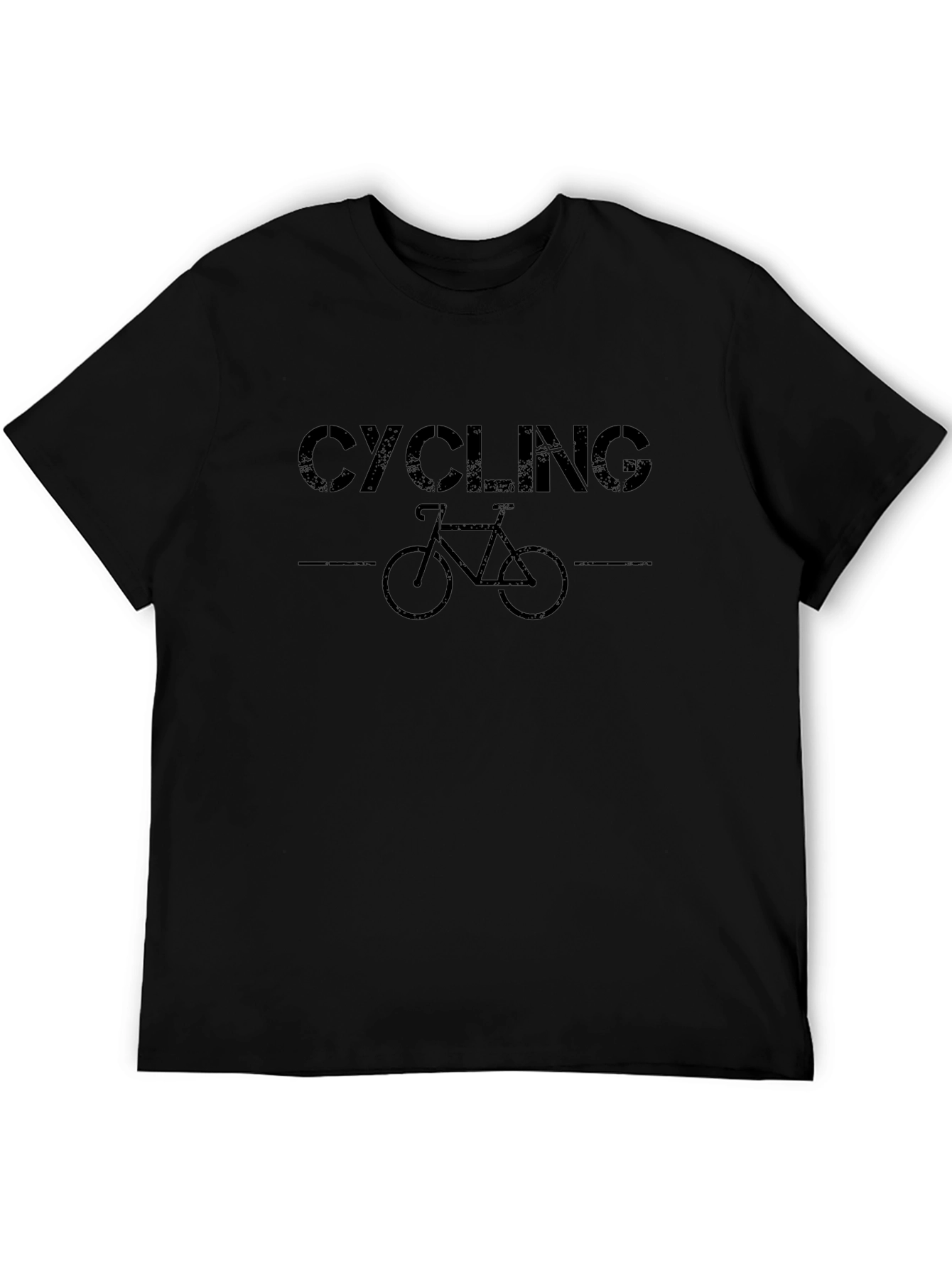 Cycling Graphic Tee - Black Cotton Blend
