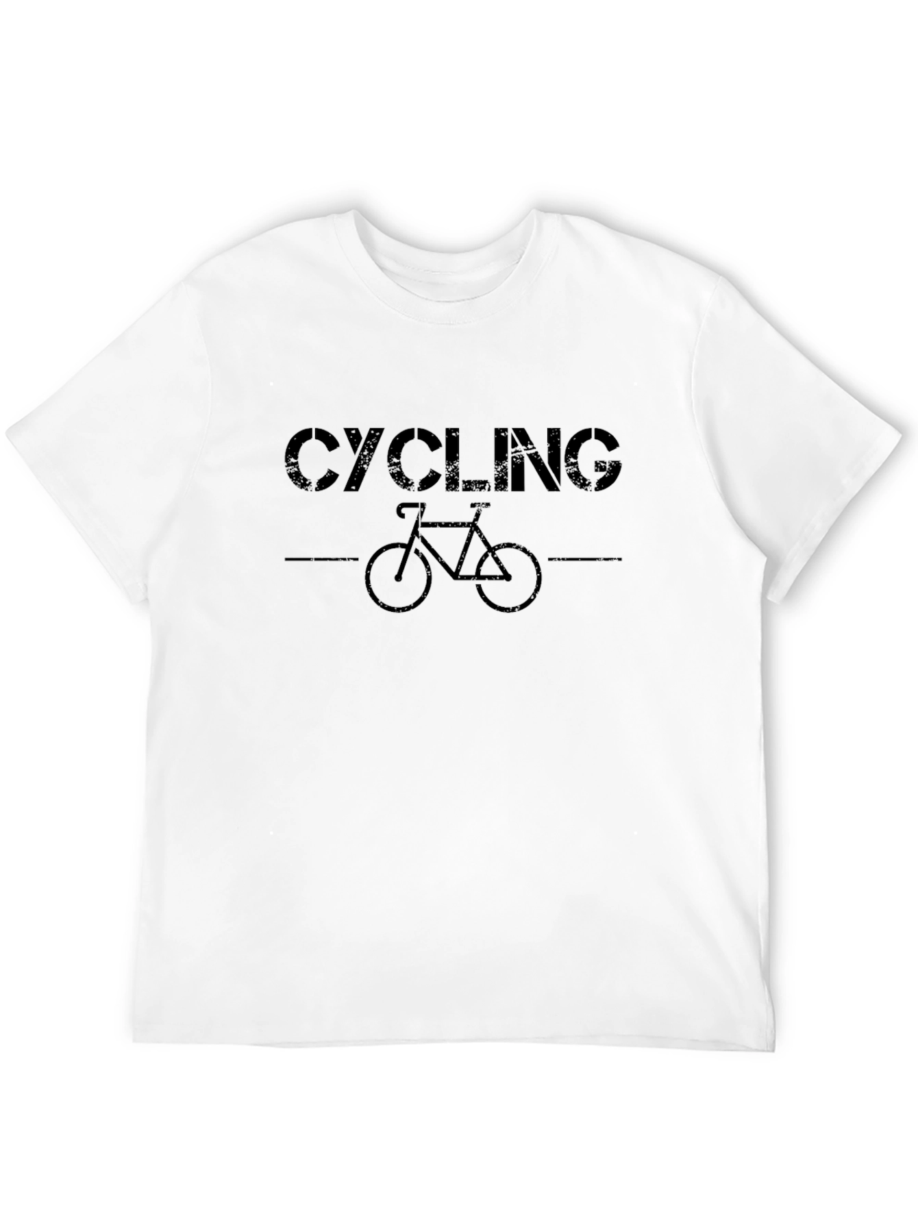 Cycling Graphic Tee - Black Cotton Blend