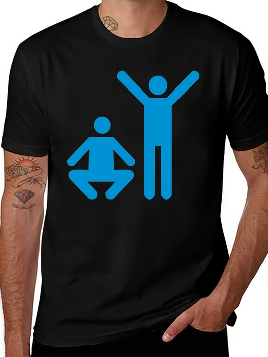 Yoga Pose Graphic T-Shirt - Black Cotton Tee