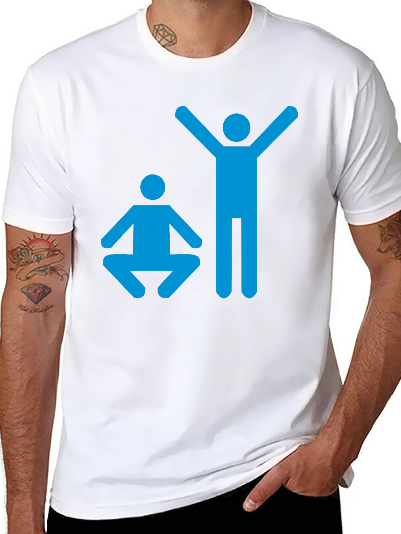 Yoga Pose Graphic T-Shirt - Black Cotton Tee
