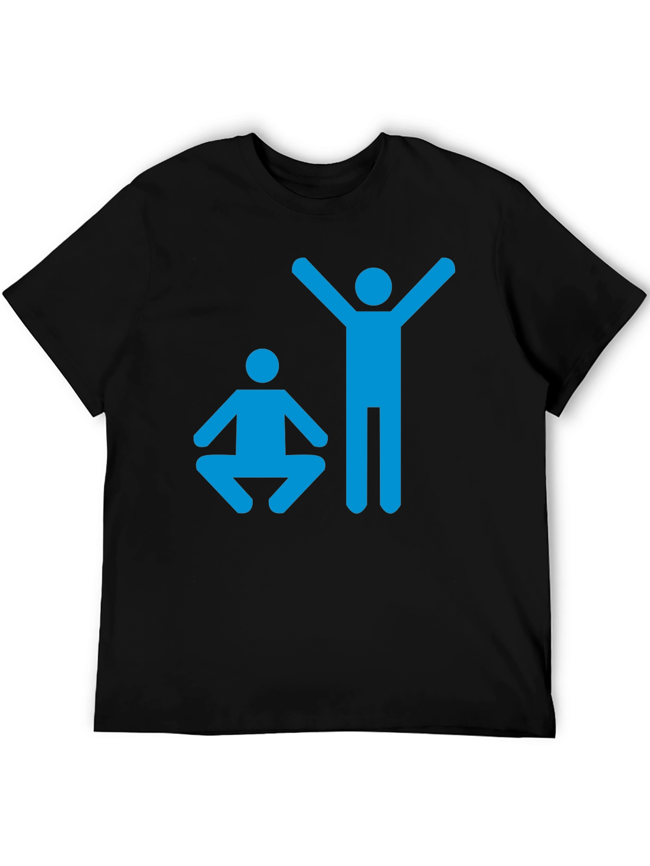 Yoga Pose Graphic T-Shirt - Black Cotton Tee