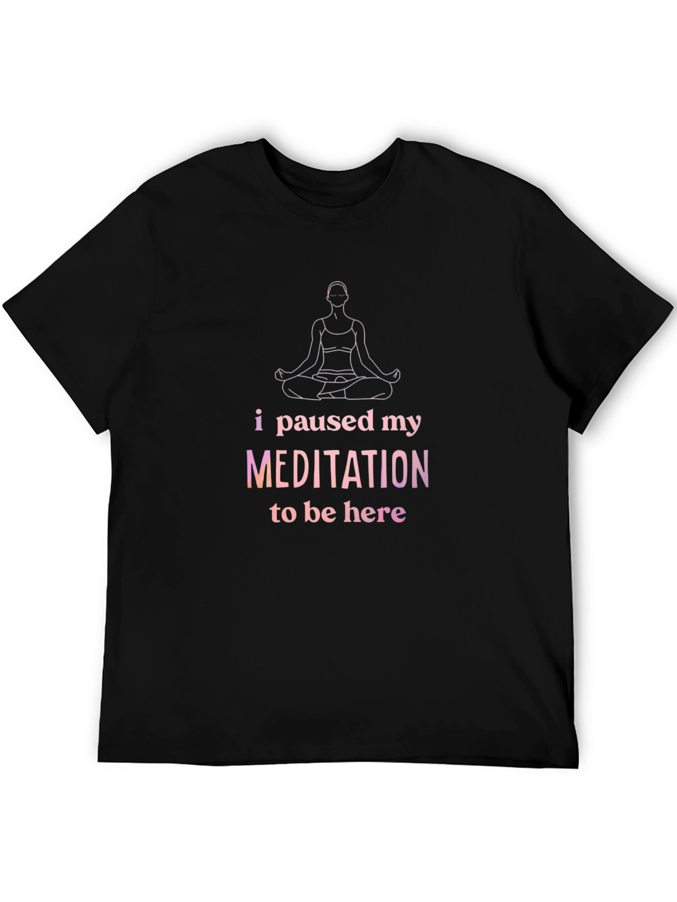 Meditation Pause T-Shirt - Relaxed Fit Cotton Tee