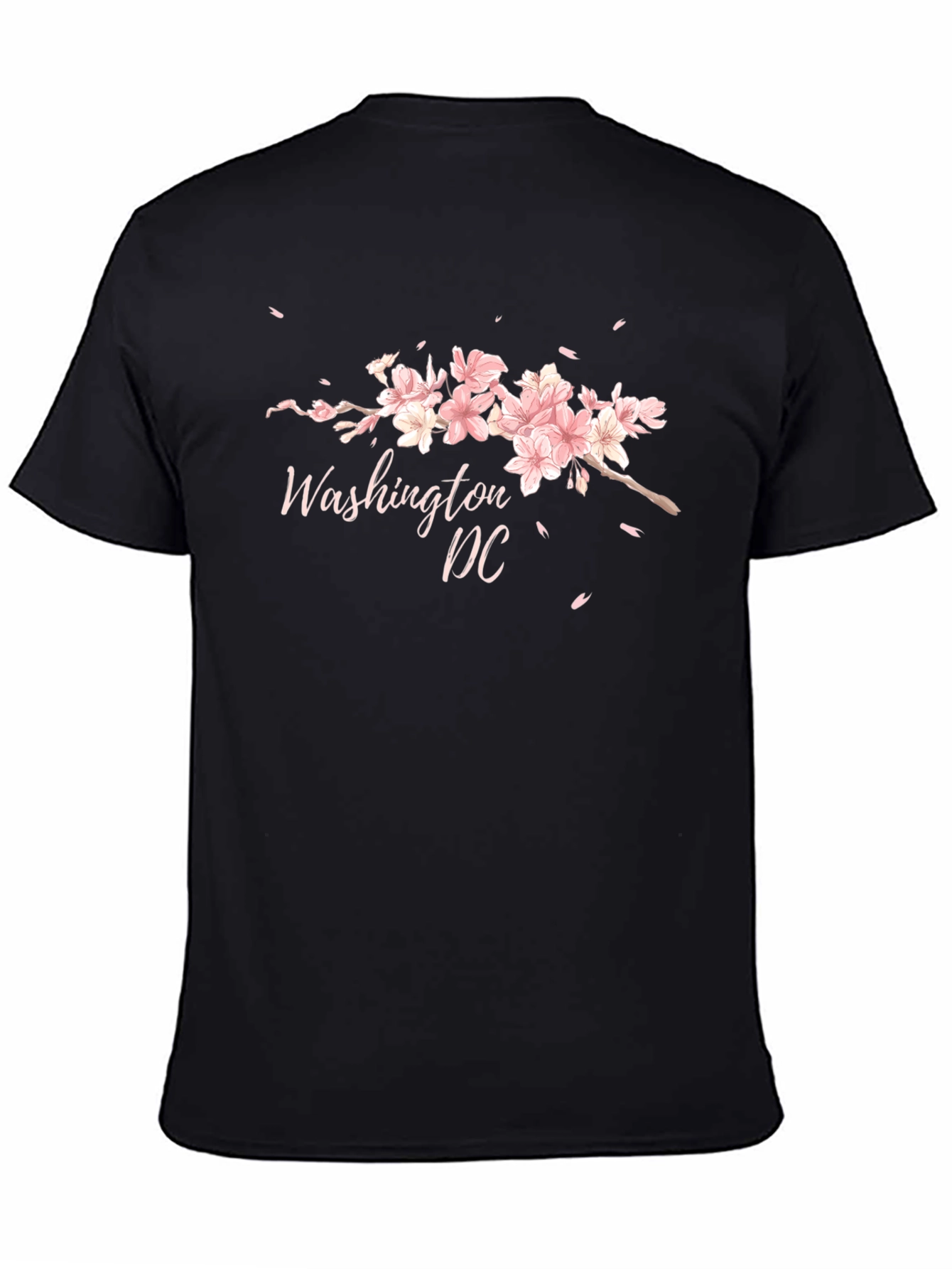 Washington DC Cherry Blossom Black T-Shirt