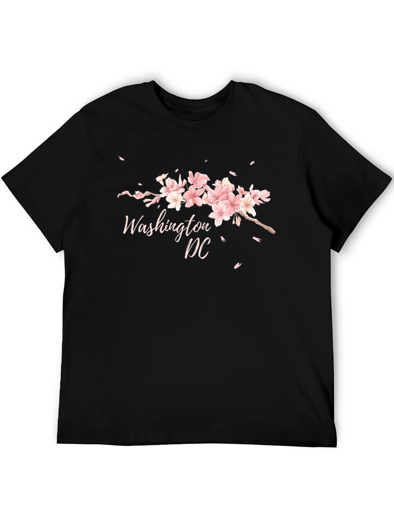 Washington DC Cherry Blossom Black T-Shirt