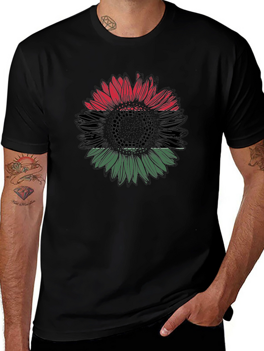 Pan-African Flag Sunflower Graphic Tee