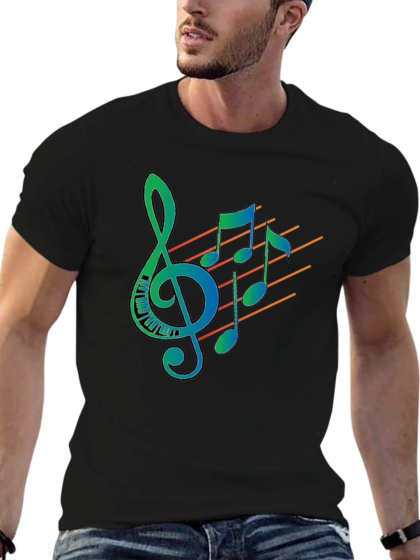 Music Notes Graphic T-Shirt