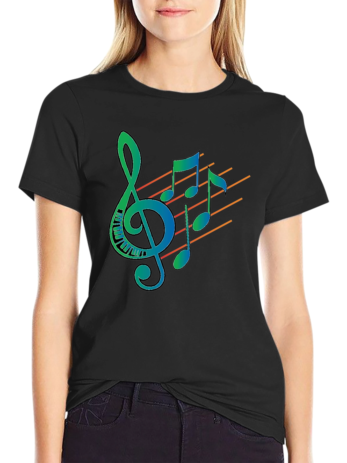 Music Notes Graphic T-Shirt