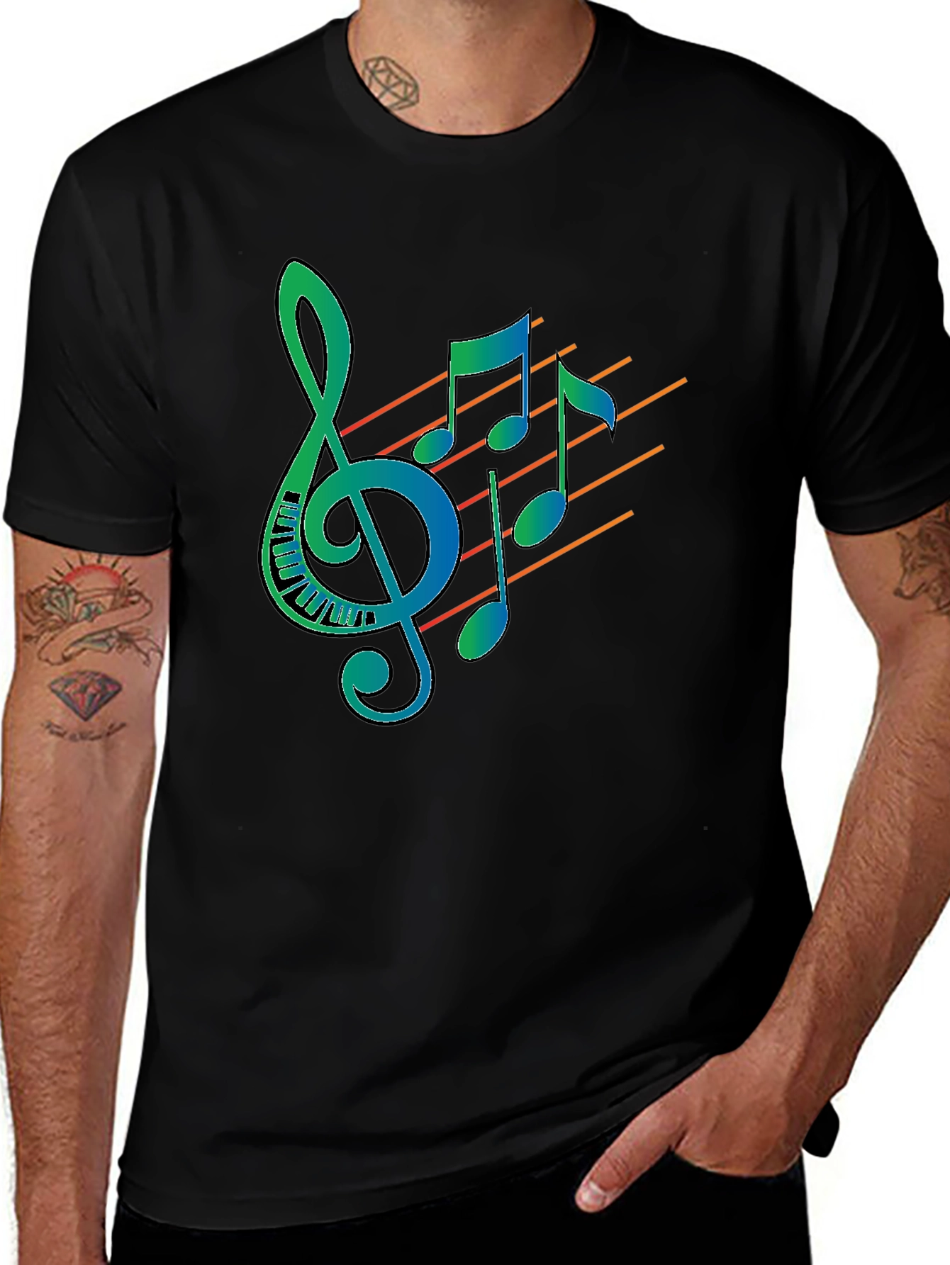 Music Notes Graphic T-Shirt