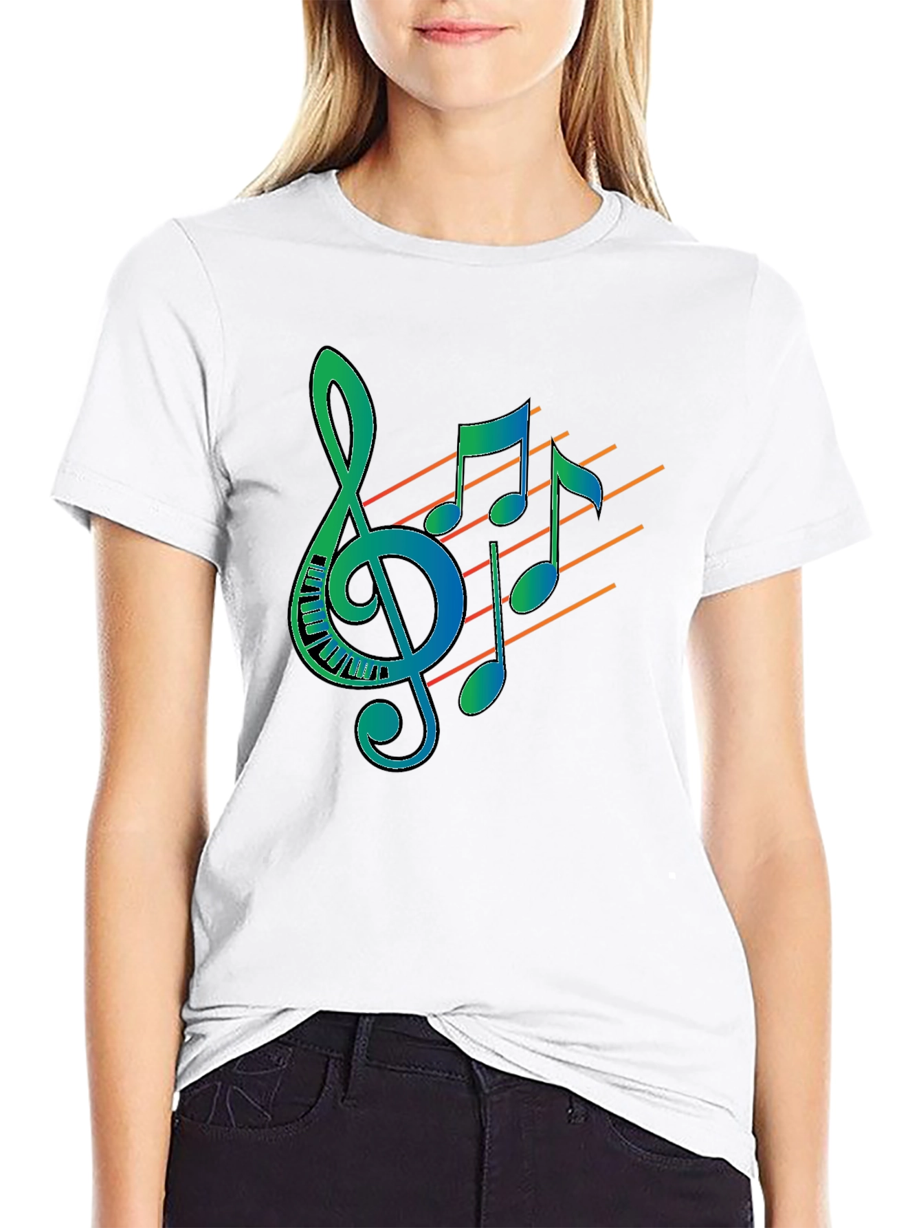 Music Notes Graphic T-Shirt