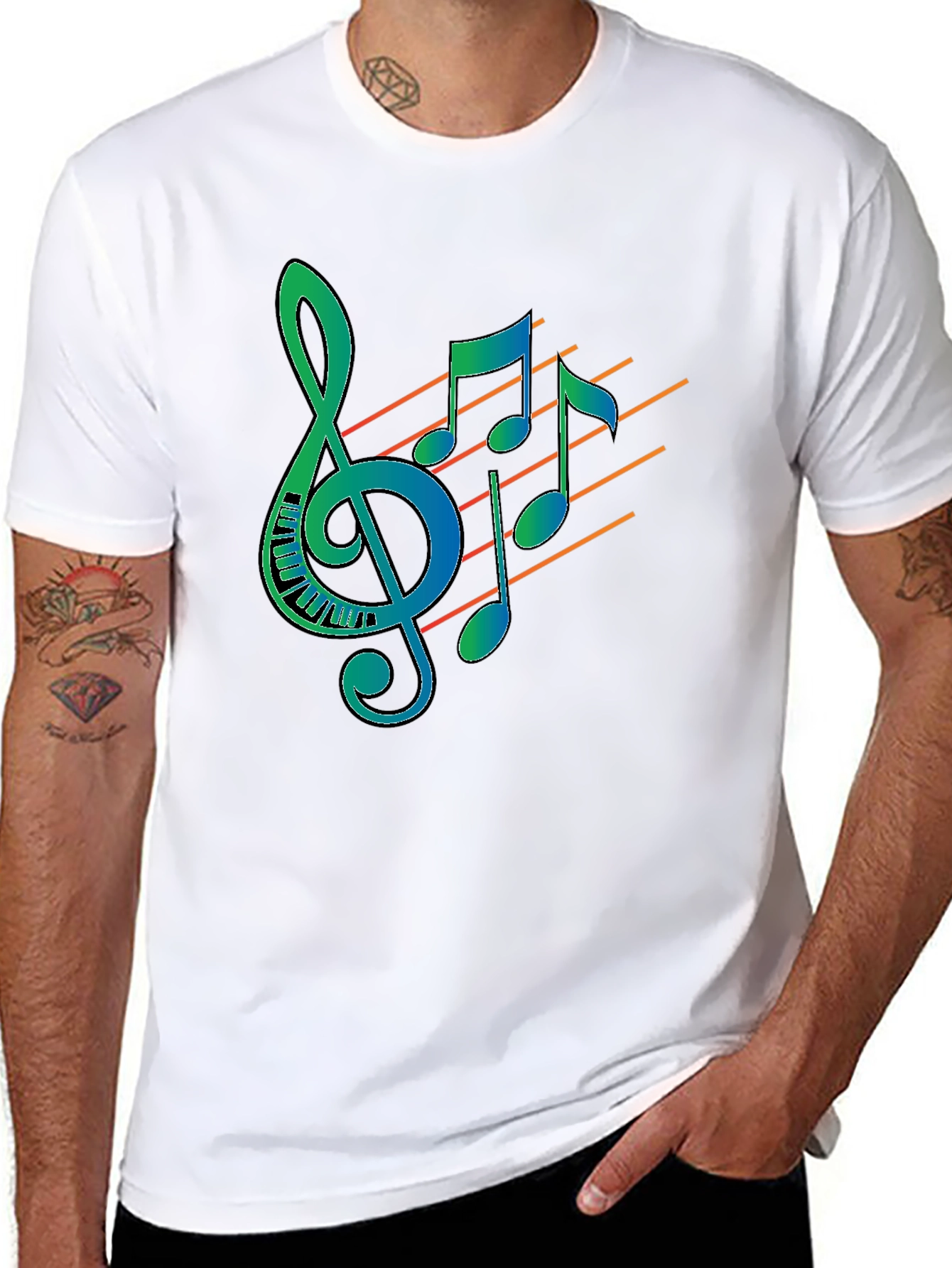 Music Notes Graphic T-Shirt