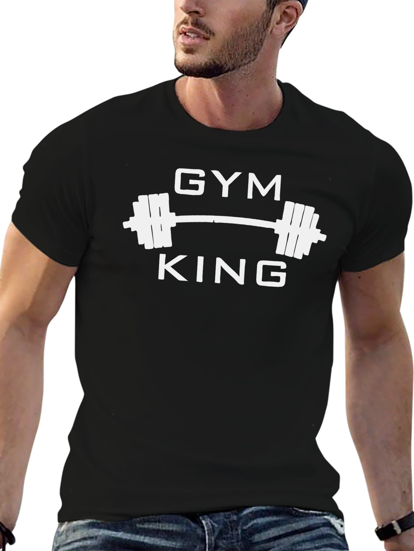 Gym King Black T-Shirt | Weightlifting Apparel