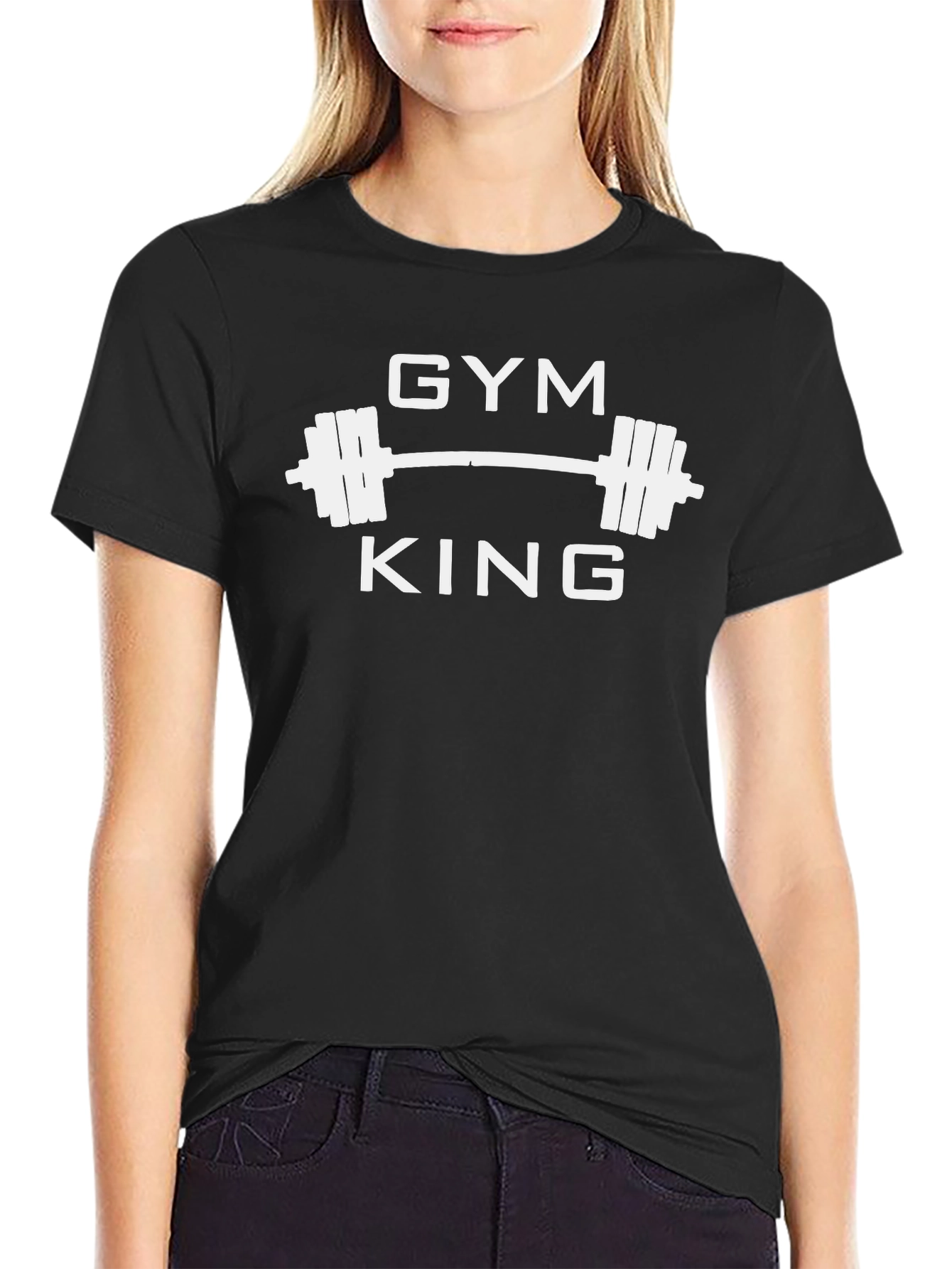 Gym King Black T-Shirt | Weightlifting Apparel