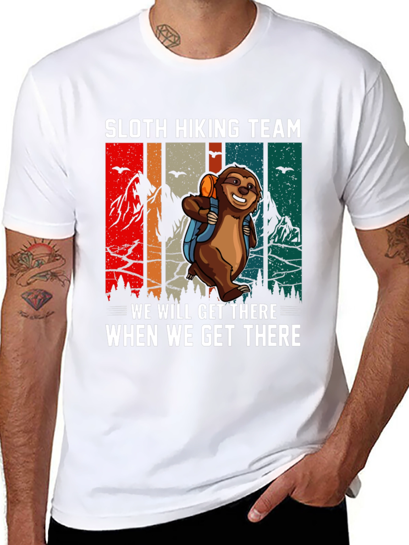 Sloth Hiking Team T-Shirt - We Will Get There