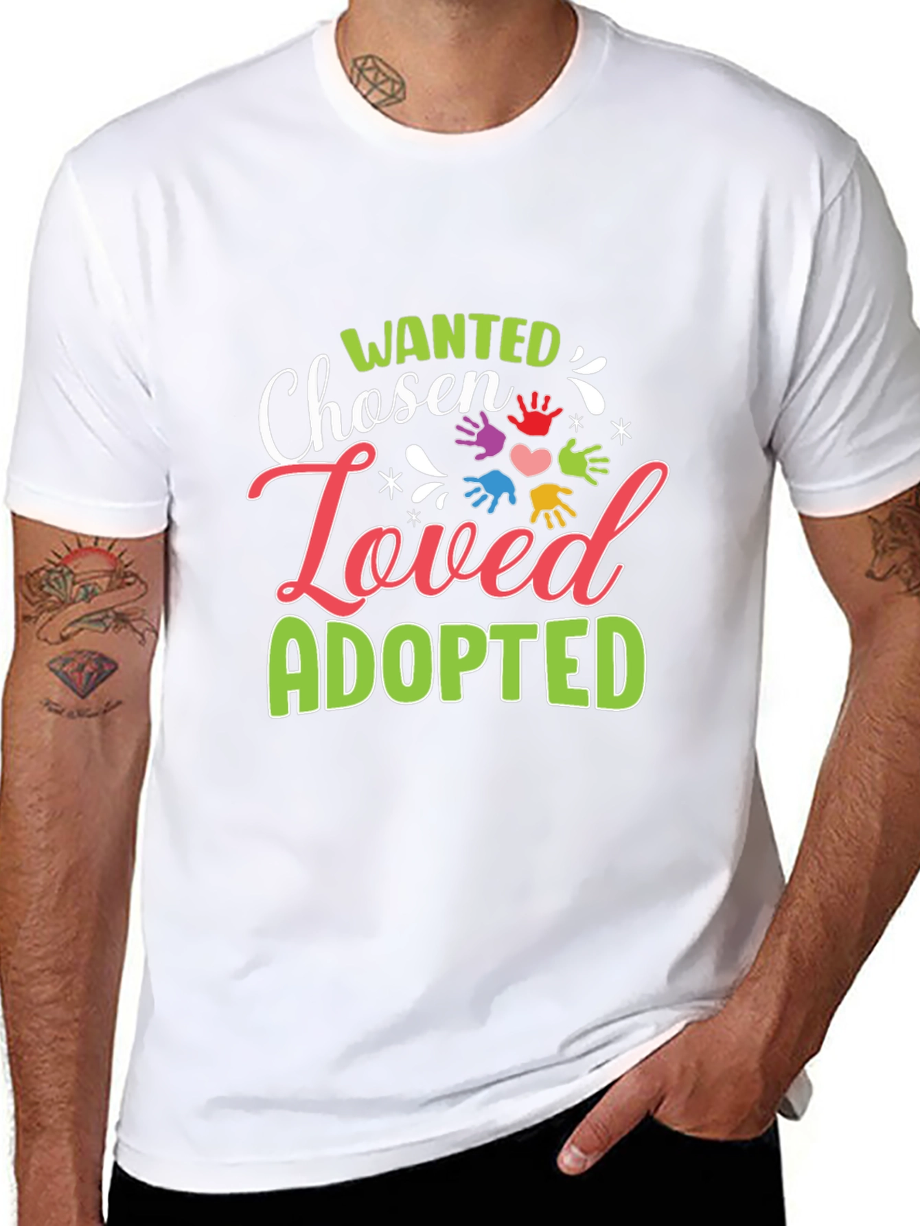 Wanted Chosen Loved Adopted Graphic T-Shirt