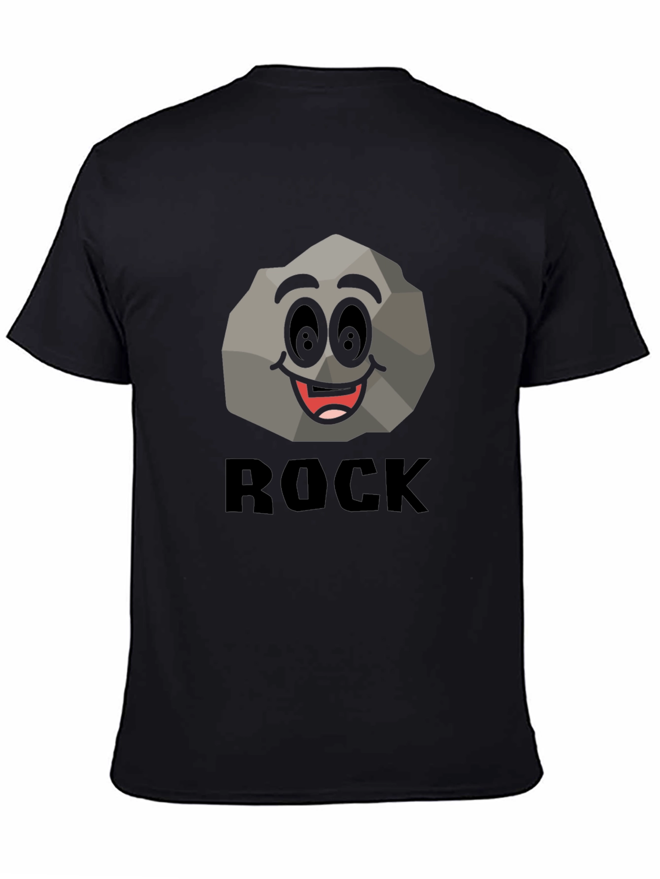 Funny Rock Graphic T-Shirt - Black Cotton Tee