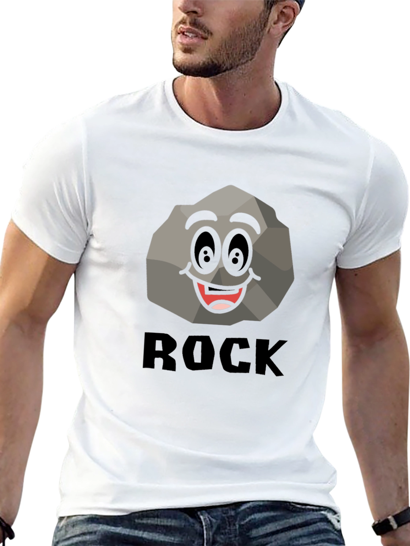 Funny Rock Graphic T-Shirt - Black Cotton Tee