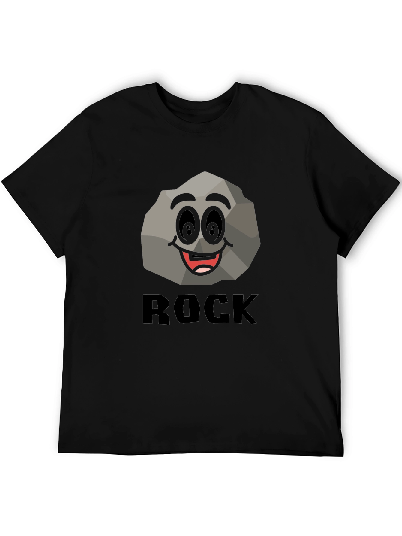 Funny Rock Graphic T-Shirt - Black Cotton Tee