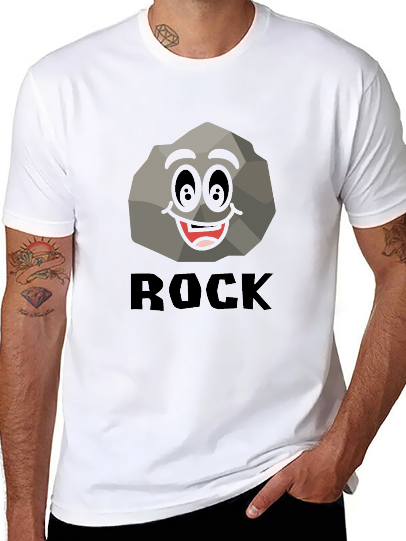 Funny Rock Graphic T-Shirt - Black Cotton Tee