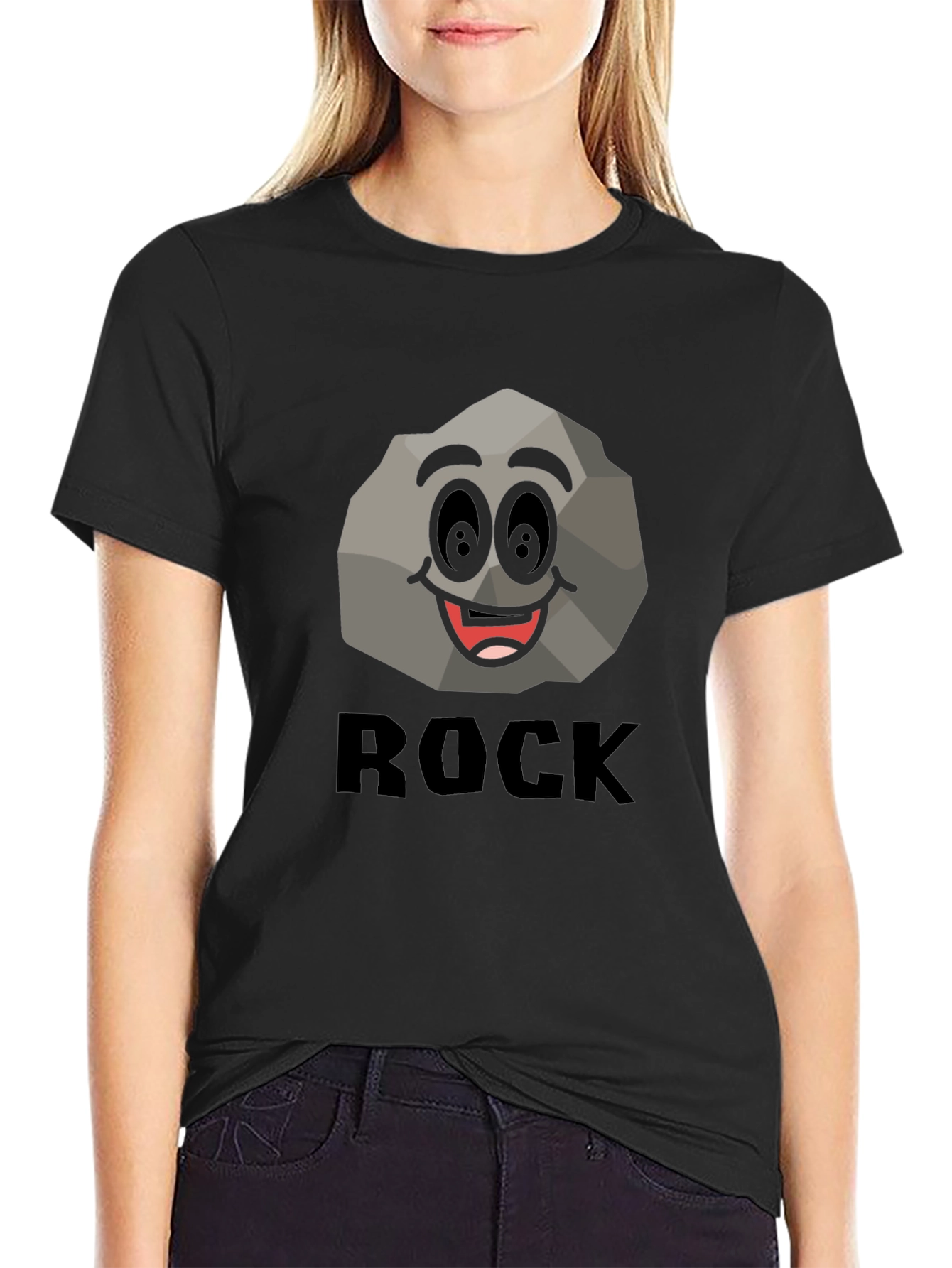 Funny Rock Graphic T-Shirt - Black Cotton Tee