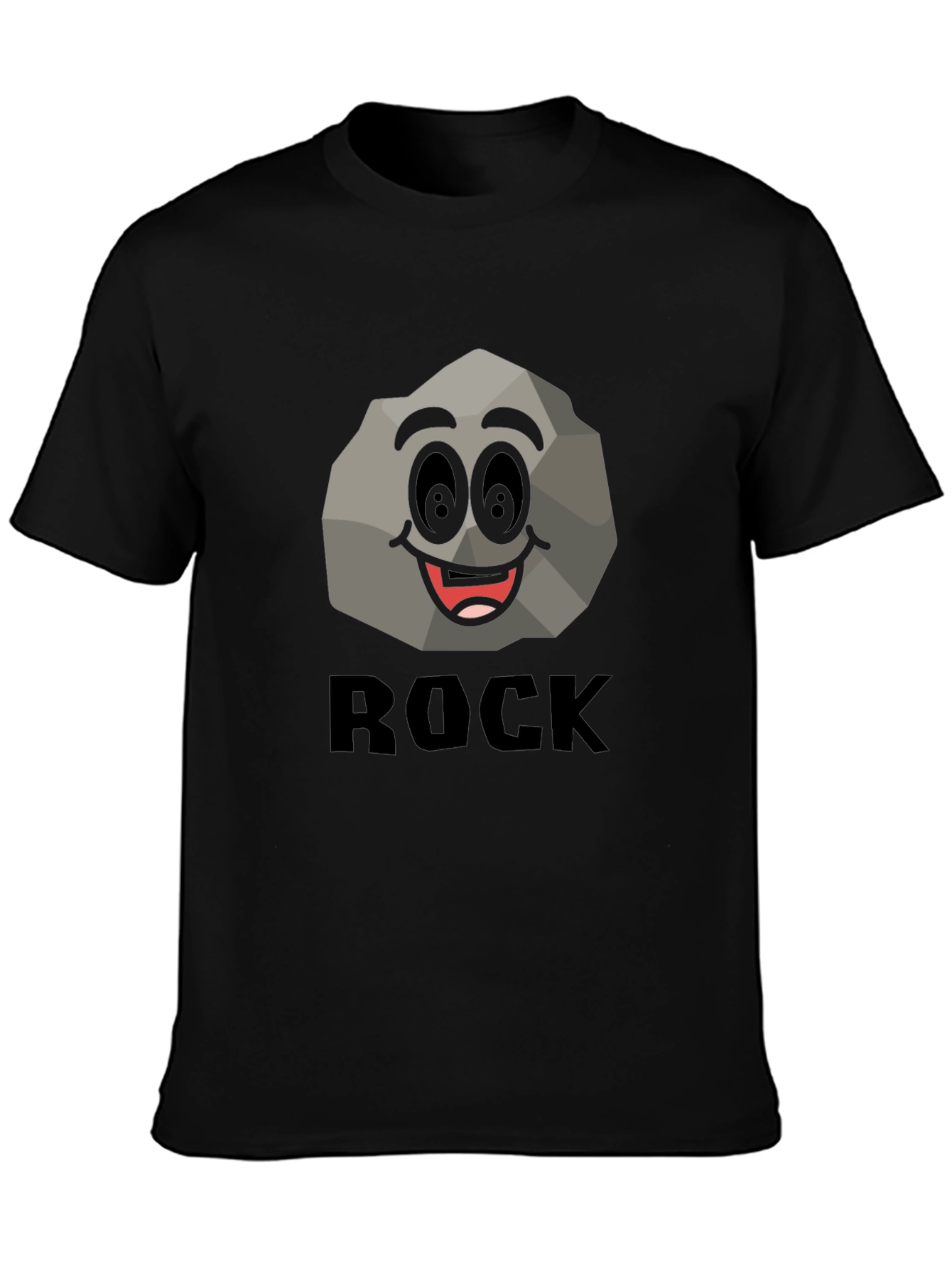 Funny Rock Graphic T-Shirt - Black Cotton Tee