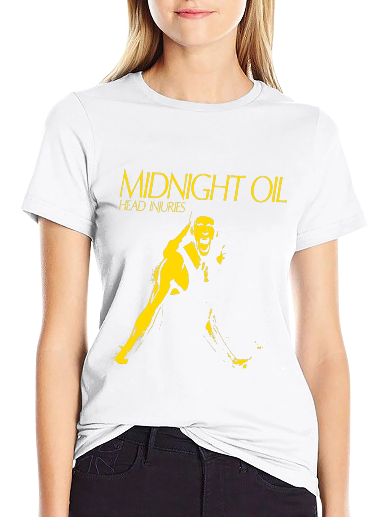 Midnight Oil Head Injuries Black T-Shirt