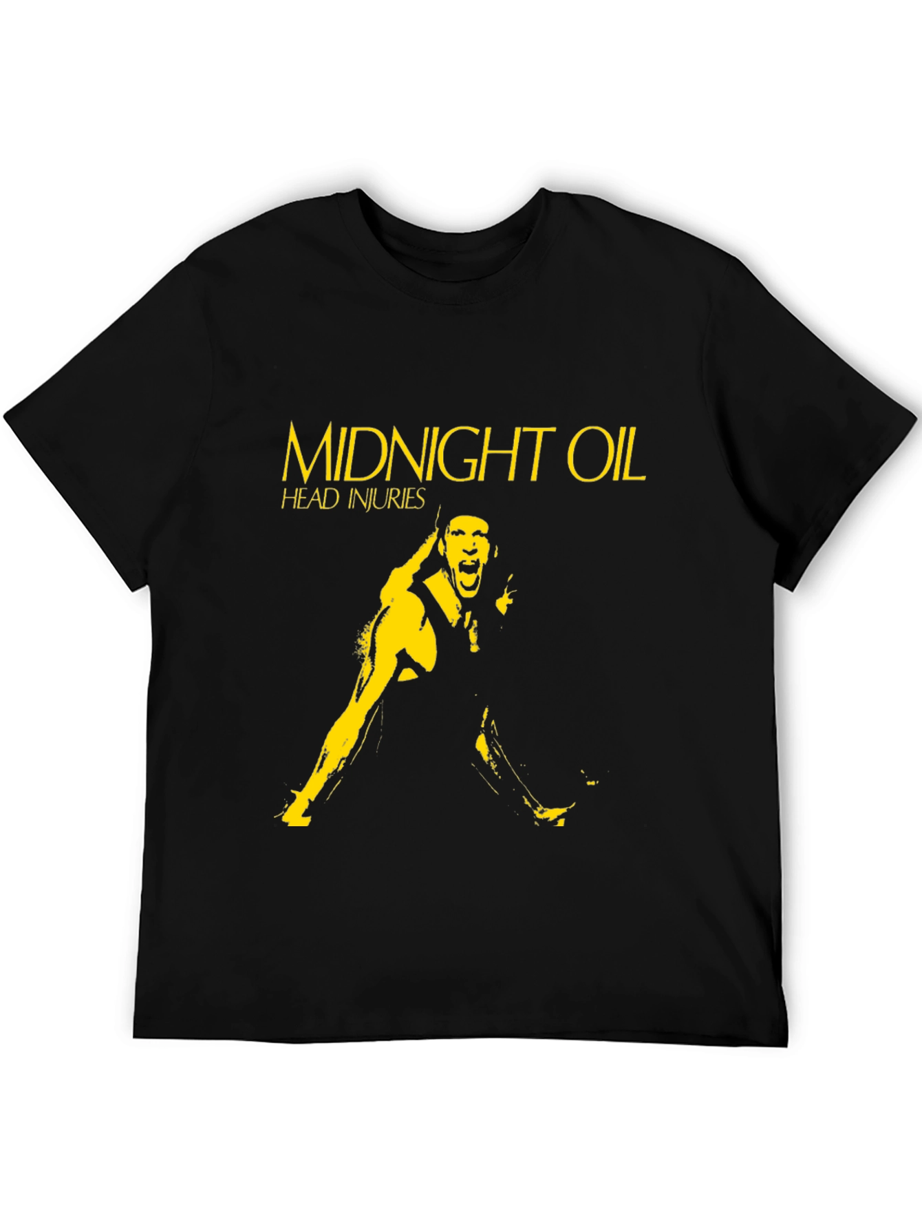 Midnight Oil Head Injuries Black T-Shirt
