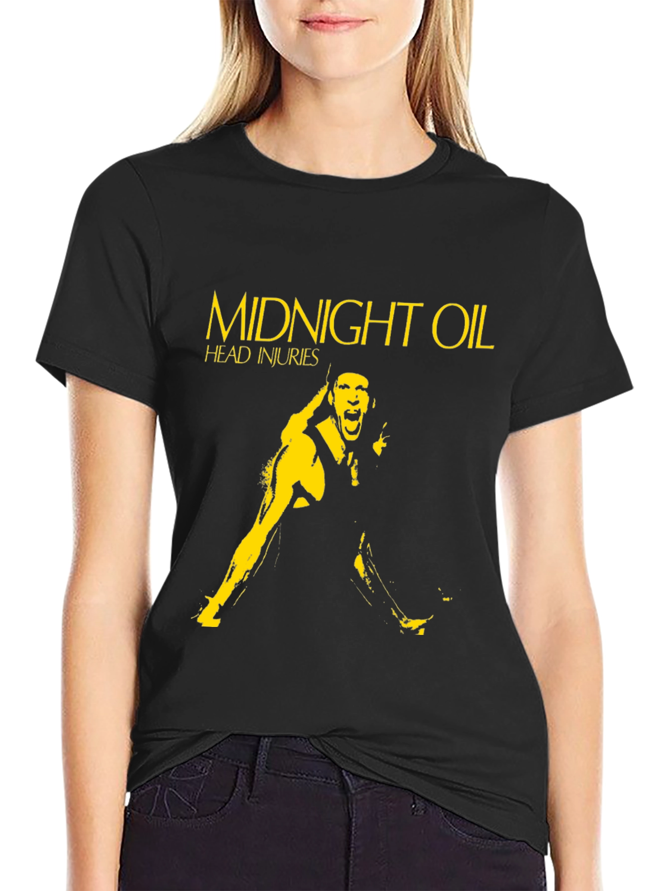 Midnight Oil Head Injuries Black T-Shirt