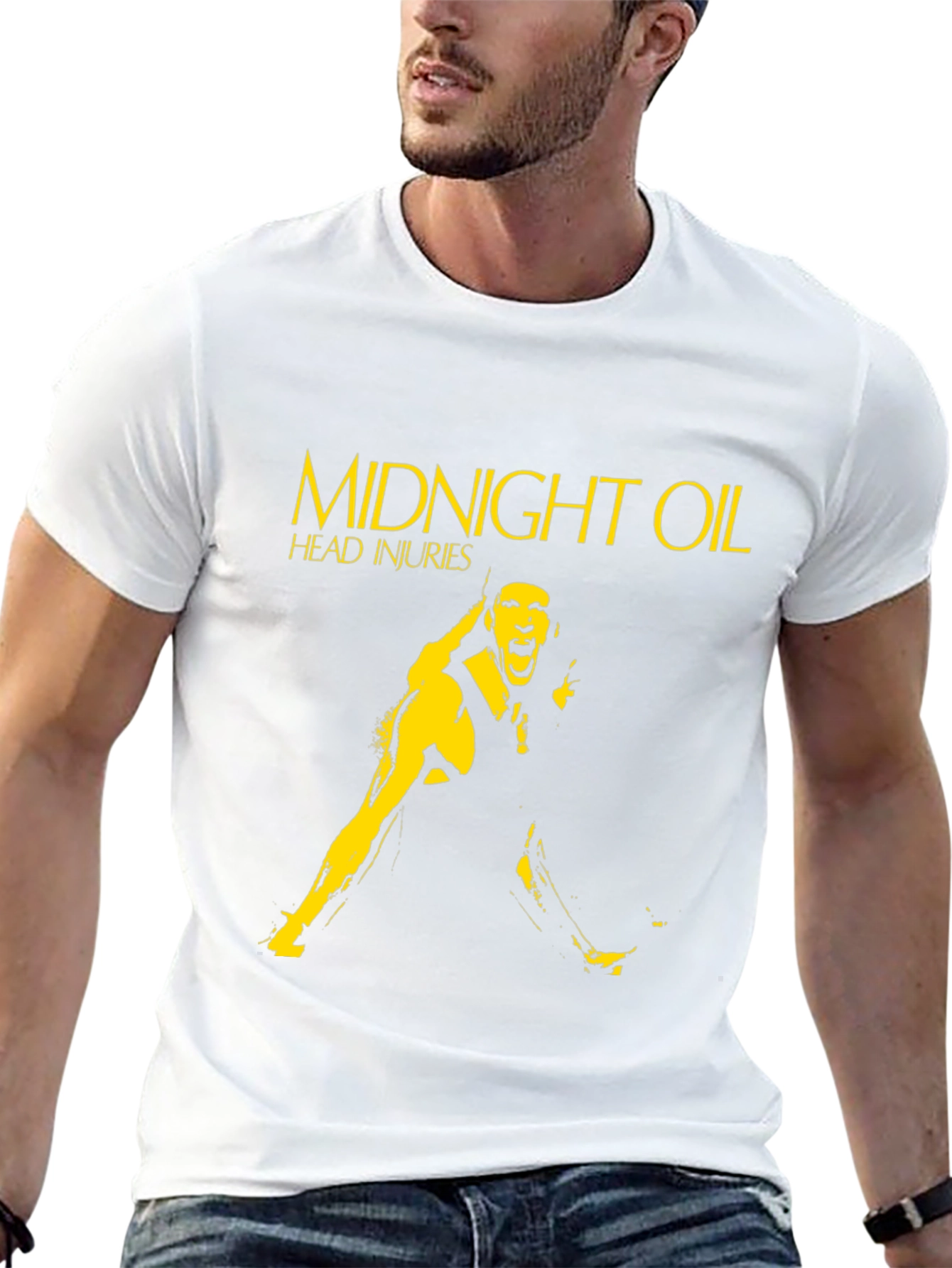 Midnight Oil Head Injuries Black T-Shirt