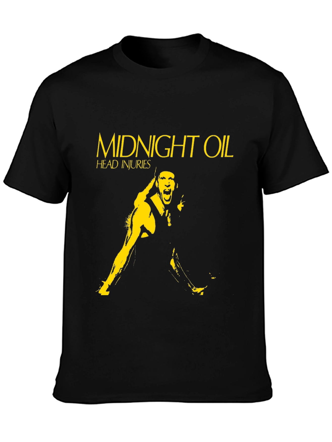 Midnight Oil Head Injuries Black T-Shirt