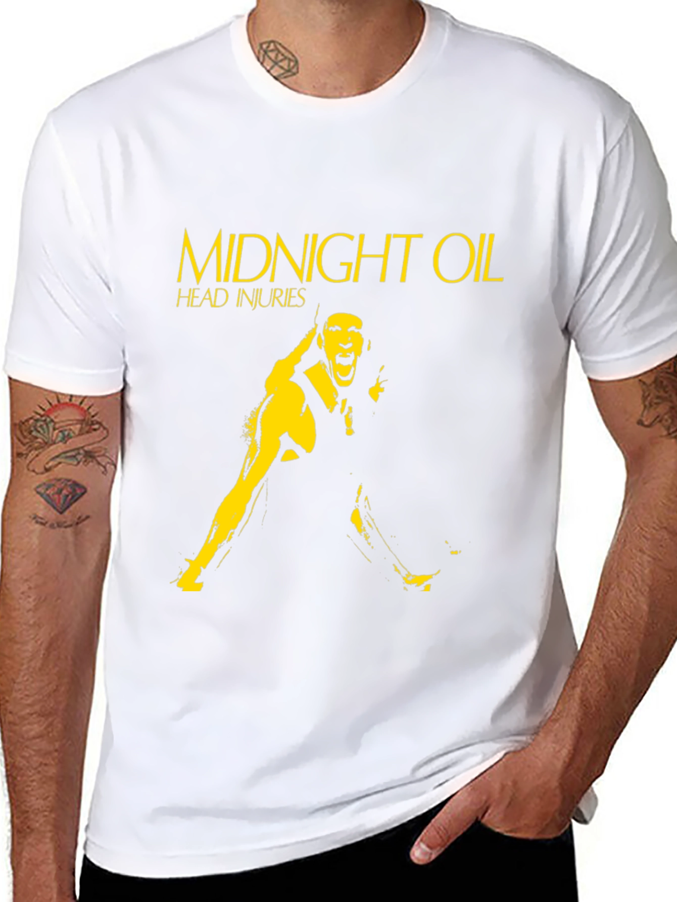Midnight Oil Head Injuries Black T-Shirt