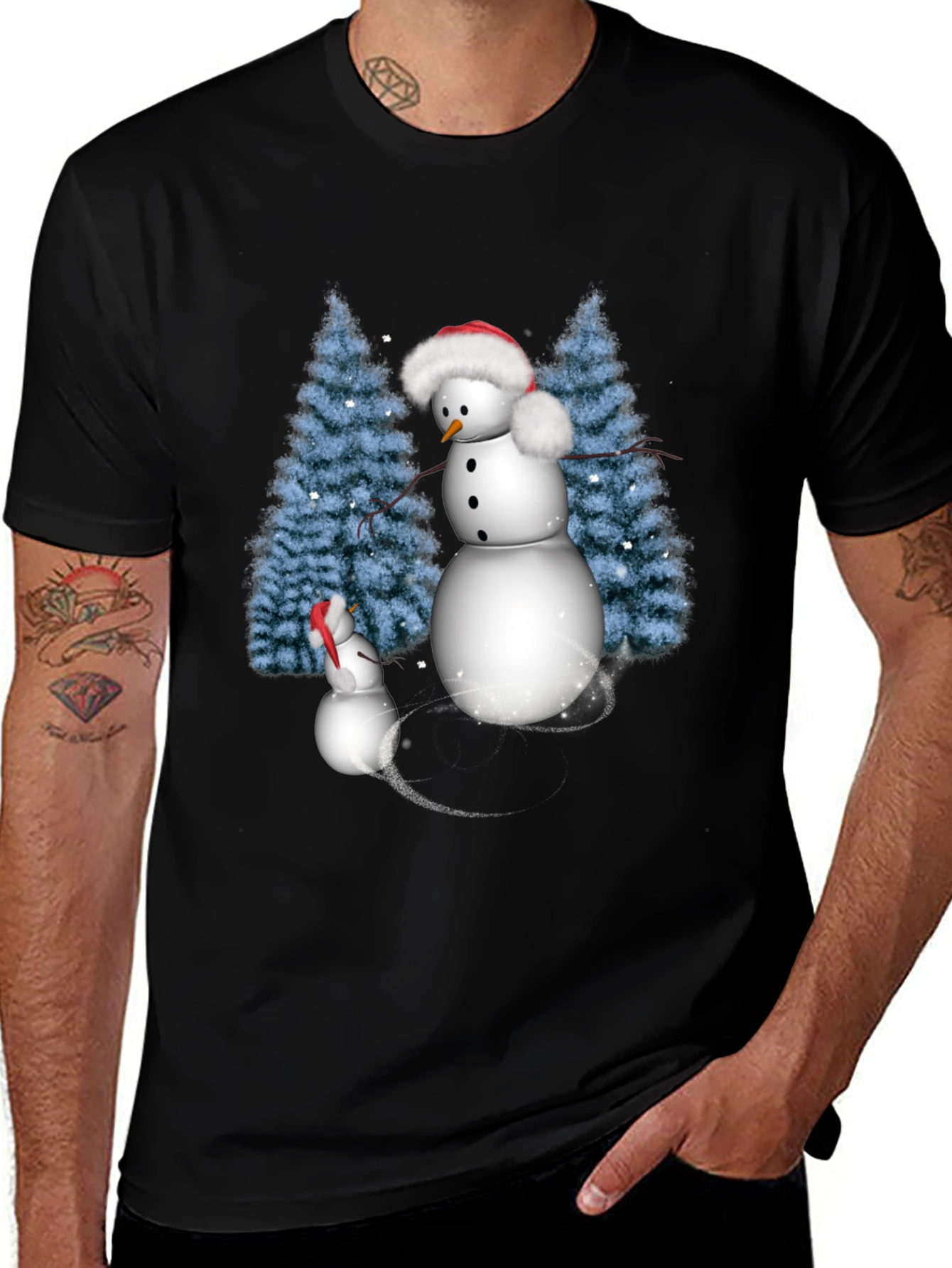 Snowman Family Holiday T-Shirt