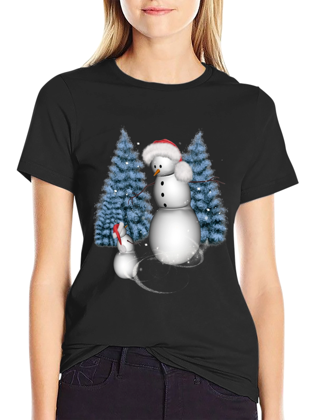 Snowman Family Holiday T-Shirt