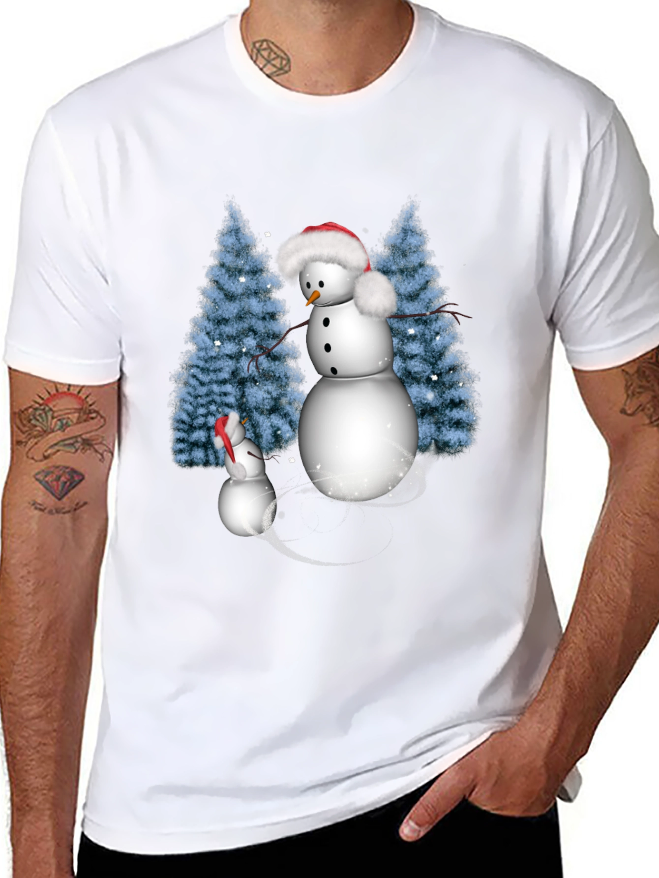 Snowman Family Holiday T-Shirt