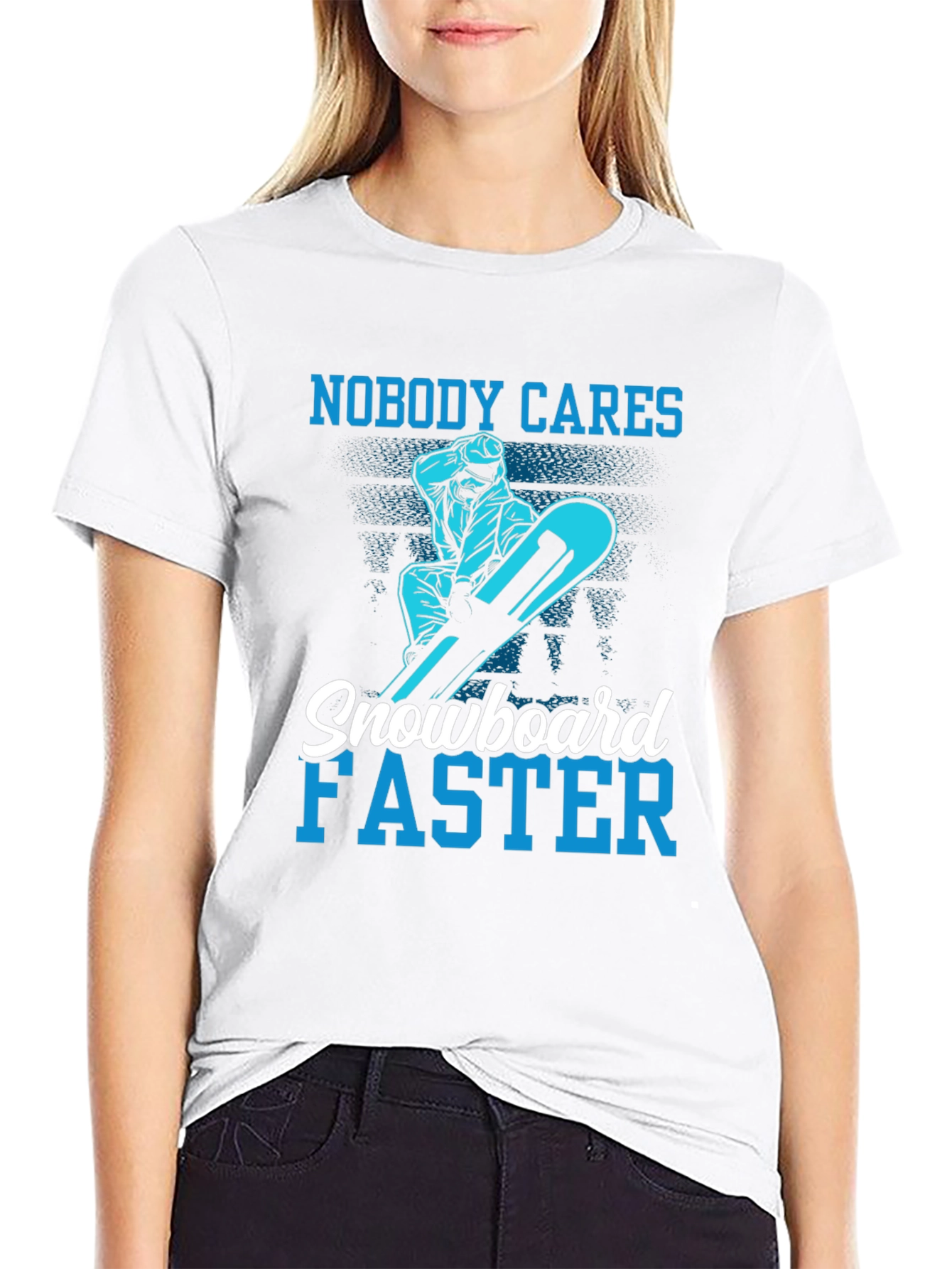 Snowboard Faster T-Shirt - Funny Winter Sports Tee