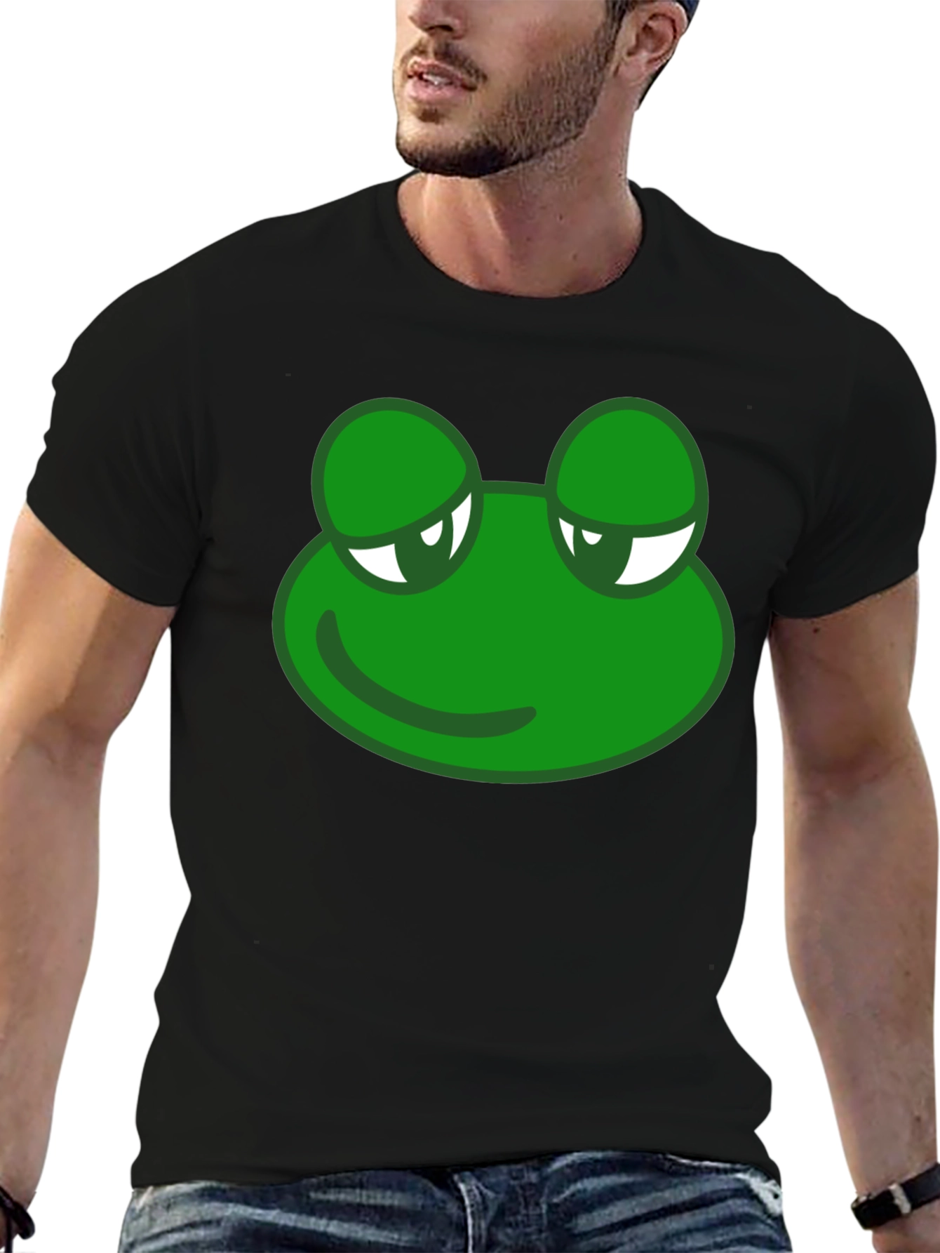 Cool Frog Graphic T-Shirt - Black