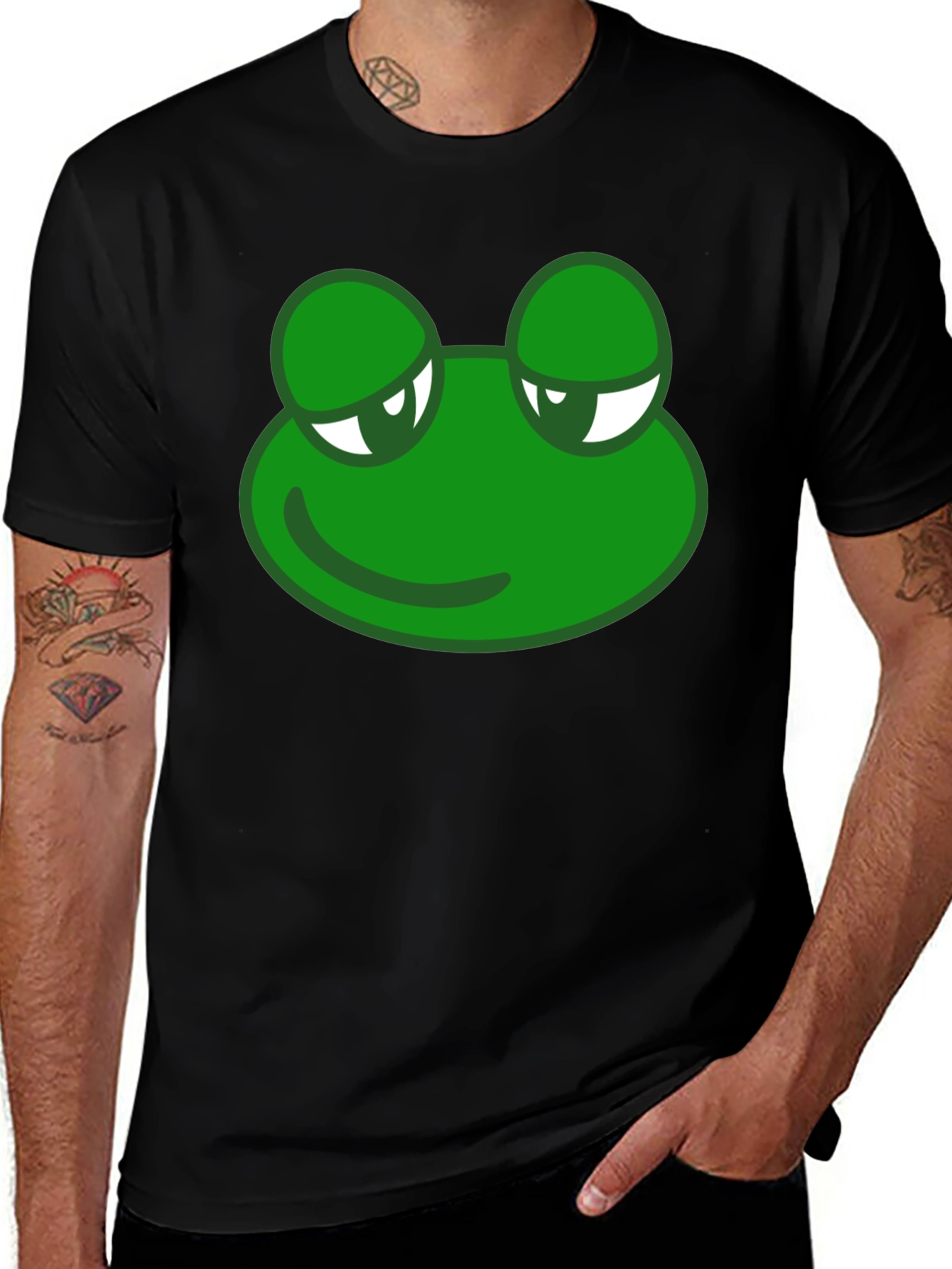 Cool Frog Graphic T-Shirt - Black