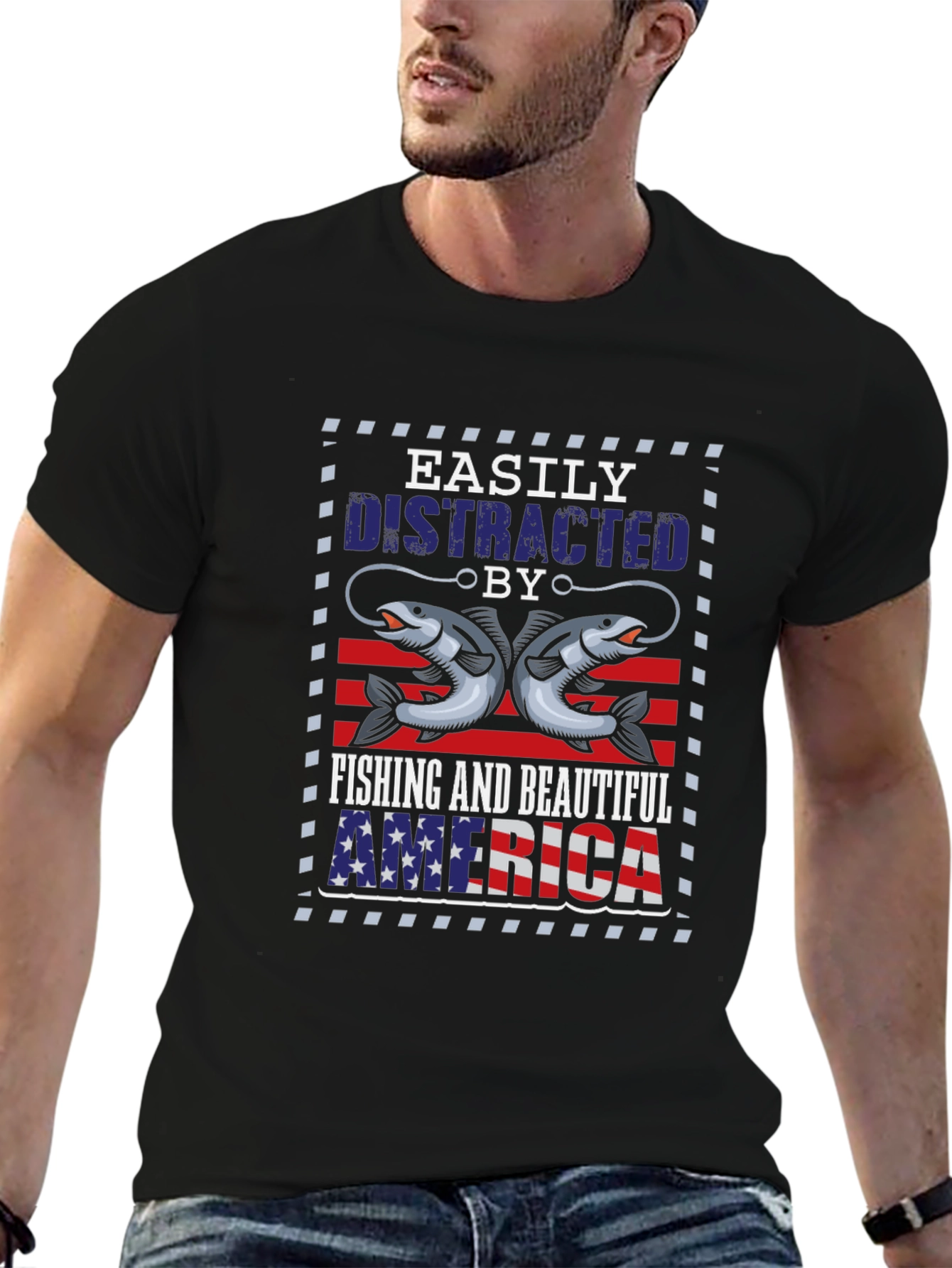 Fishing & America Graphic Tee
