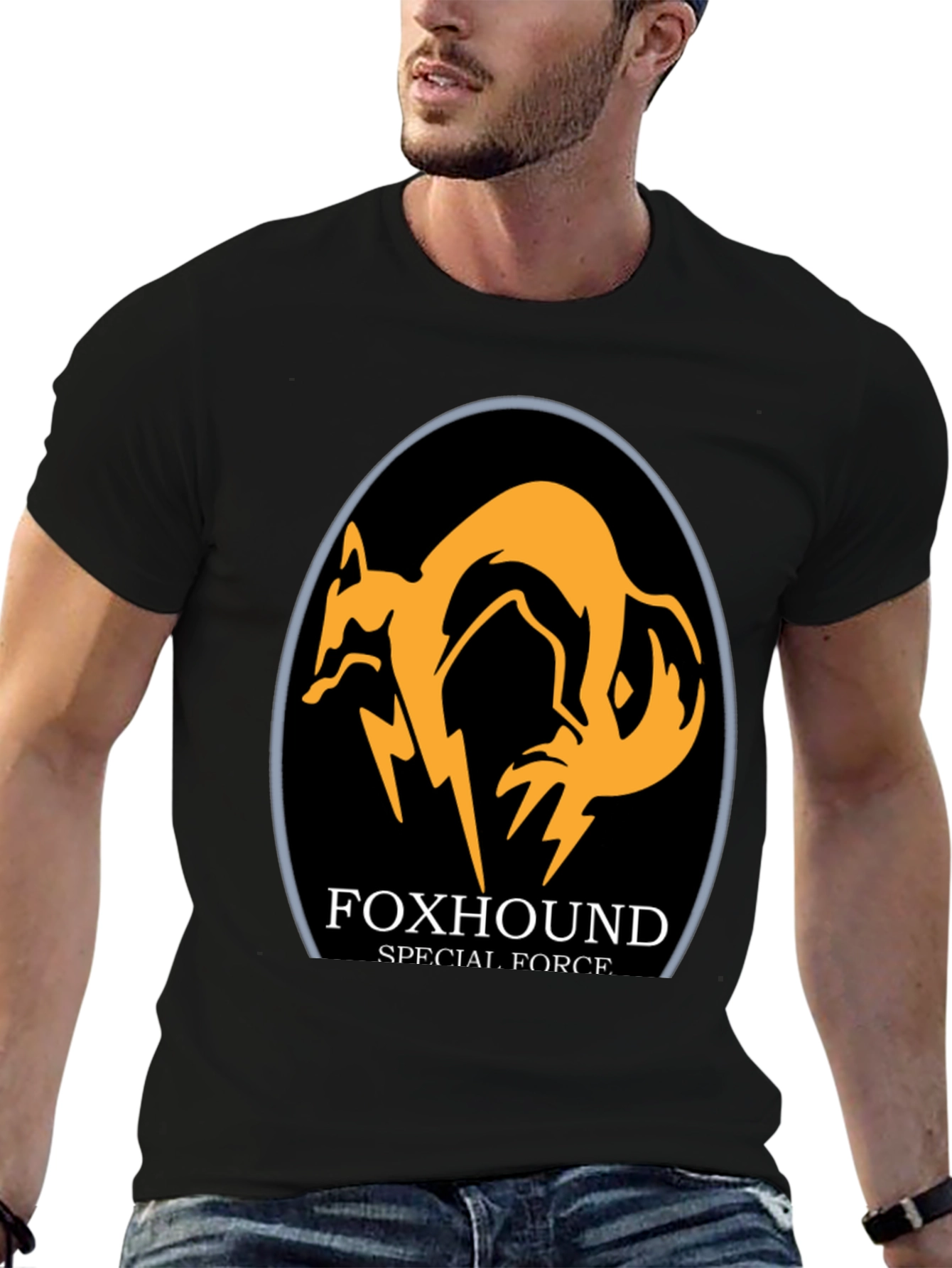 FOXHOUND Special Force Graphic Black T-Shirt