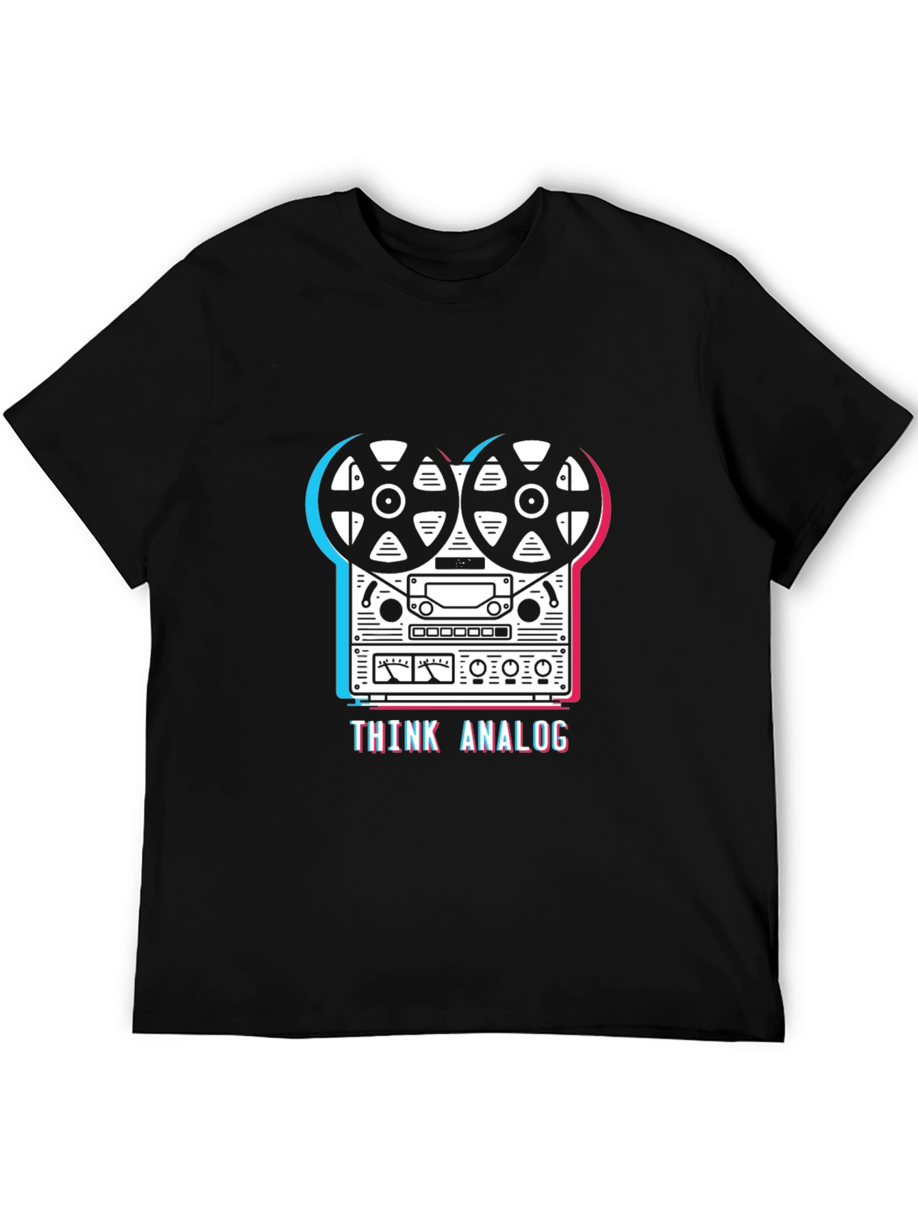 Think Analog Reel-to-Reel T-Shirt - Black