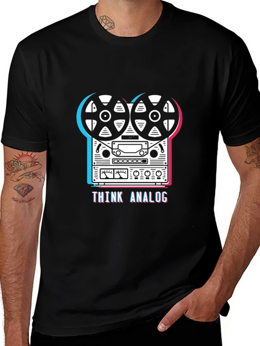 Think Analog Reel-to-Reel T-Shirt - Black