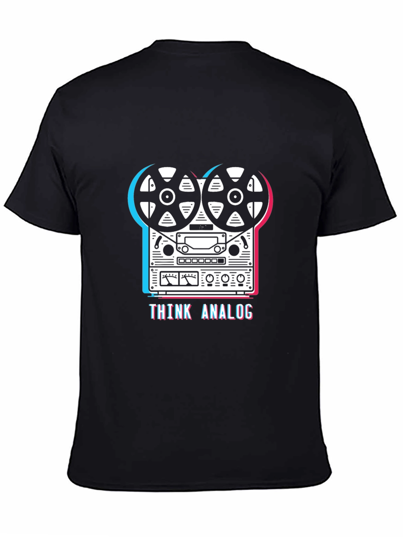 Think Analog Reel-to-Reel T-Shirt - Black