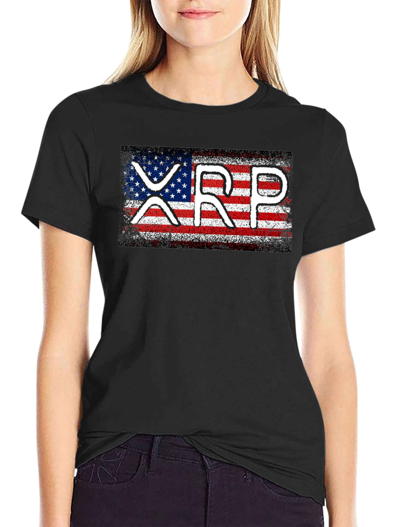 XRP American Flag Graphic T-Shirt